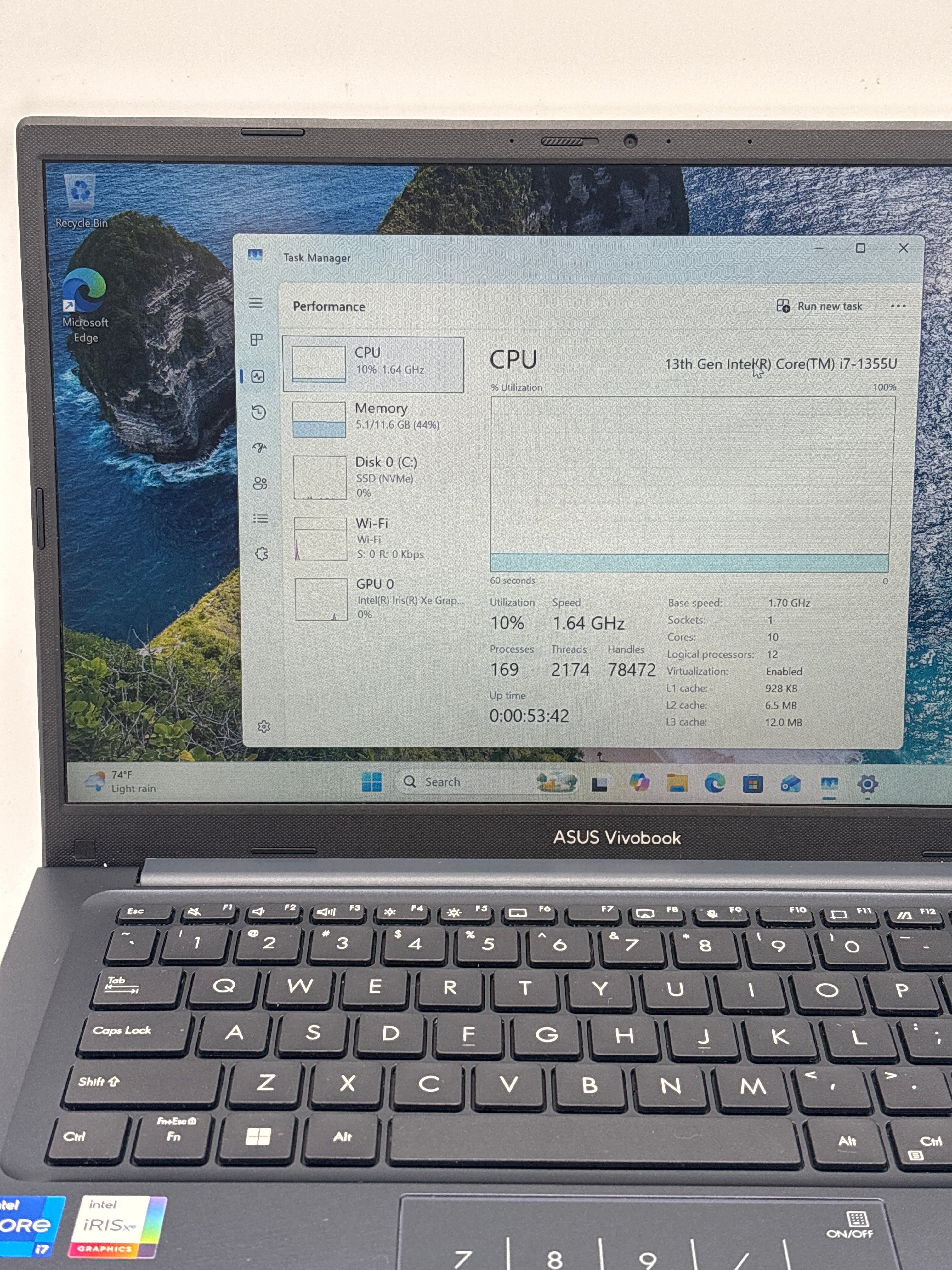 Asus Vivobook X1404VA i7-1355U 12GB RAM 512GB SSD