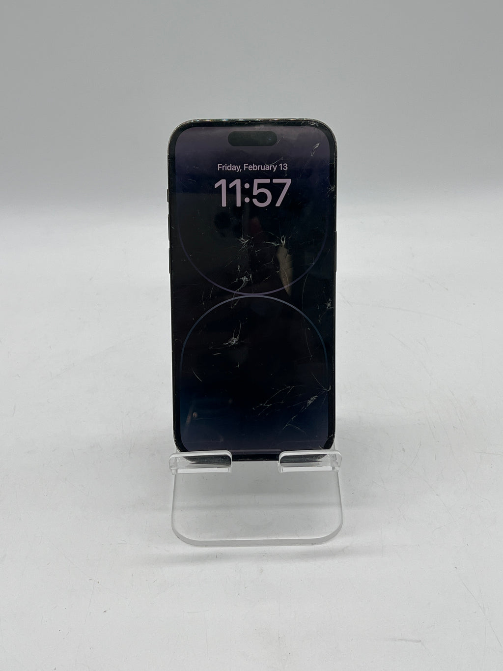 Apple iPhone 14 Pro 128 GB ATT Black - For Parts (Cracked back and LCD)