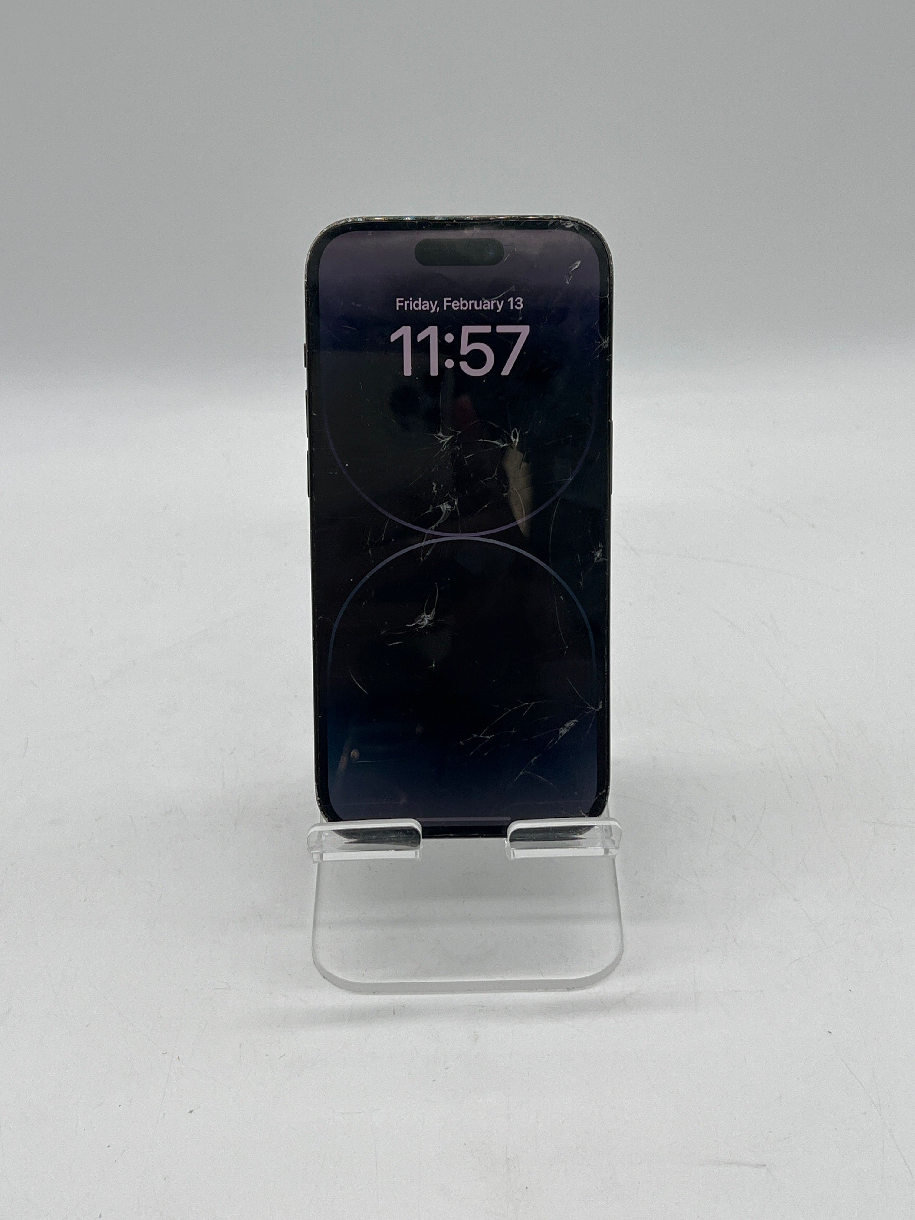 Apple iPhone 14 Pro 128 GB ATT Black - For Parts (Cracked back and LCD)