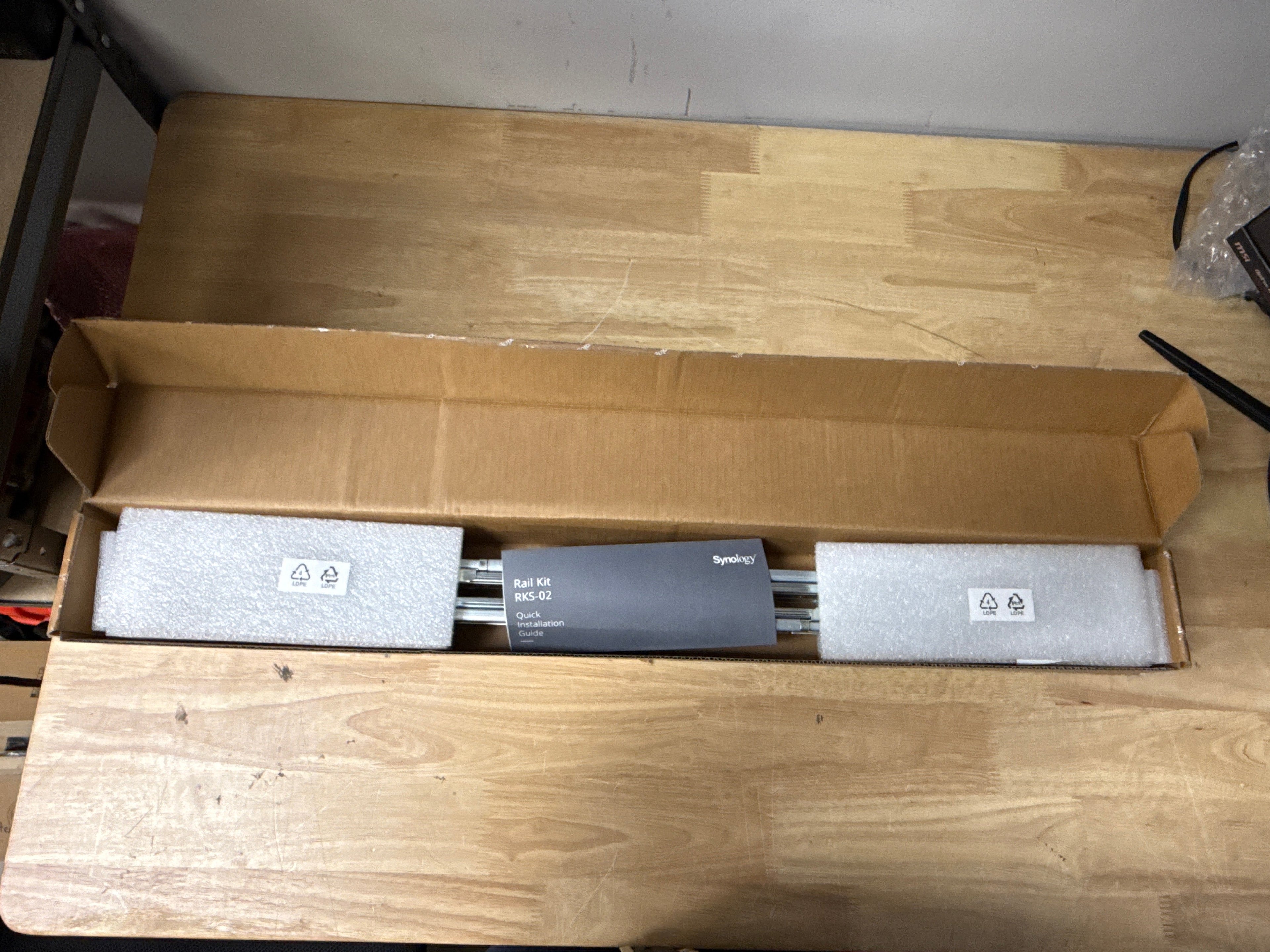 Synology RKS-02 Sliding Rack Rails for 1U/2U/3U NAS - New In Box