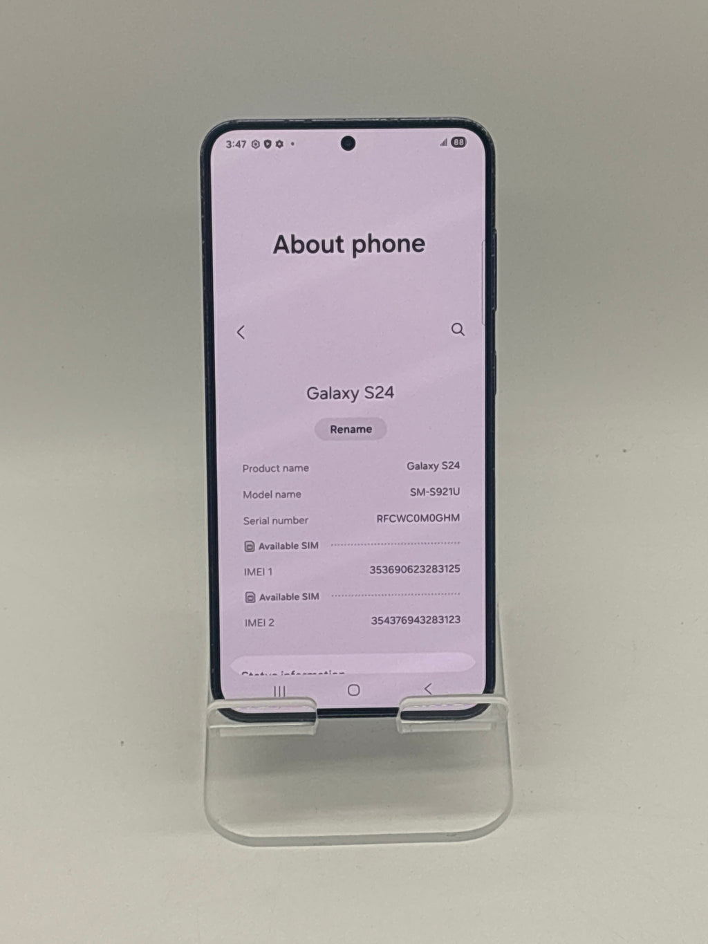 Samsung Galaxy S24 Purple 128GB T-Mobile Compatible - For Parts (READ DESC)