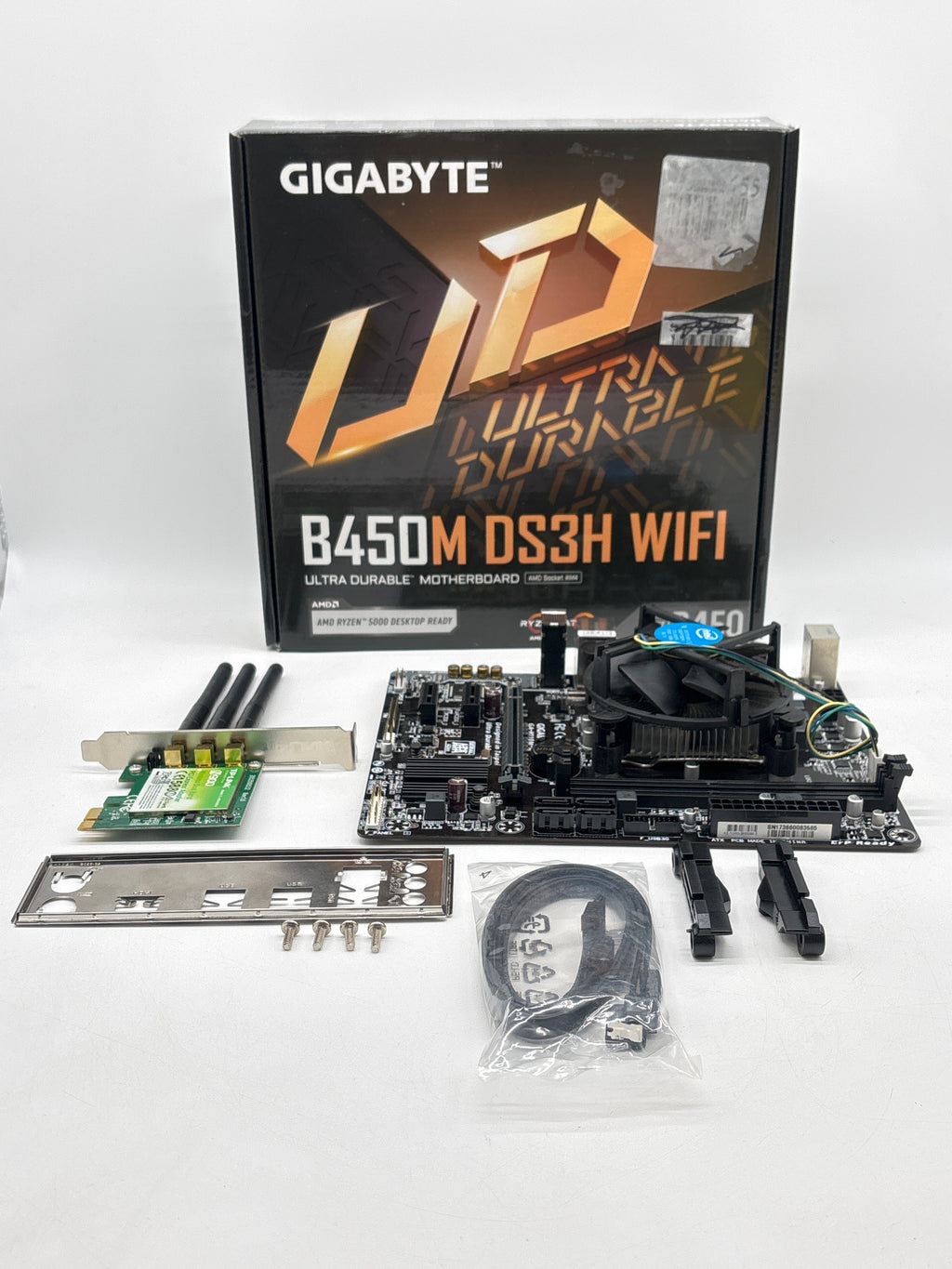 GIGABYTE B450M DS3H WiFi AM4 Motherboard - Used with Box