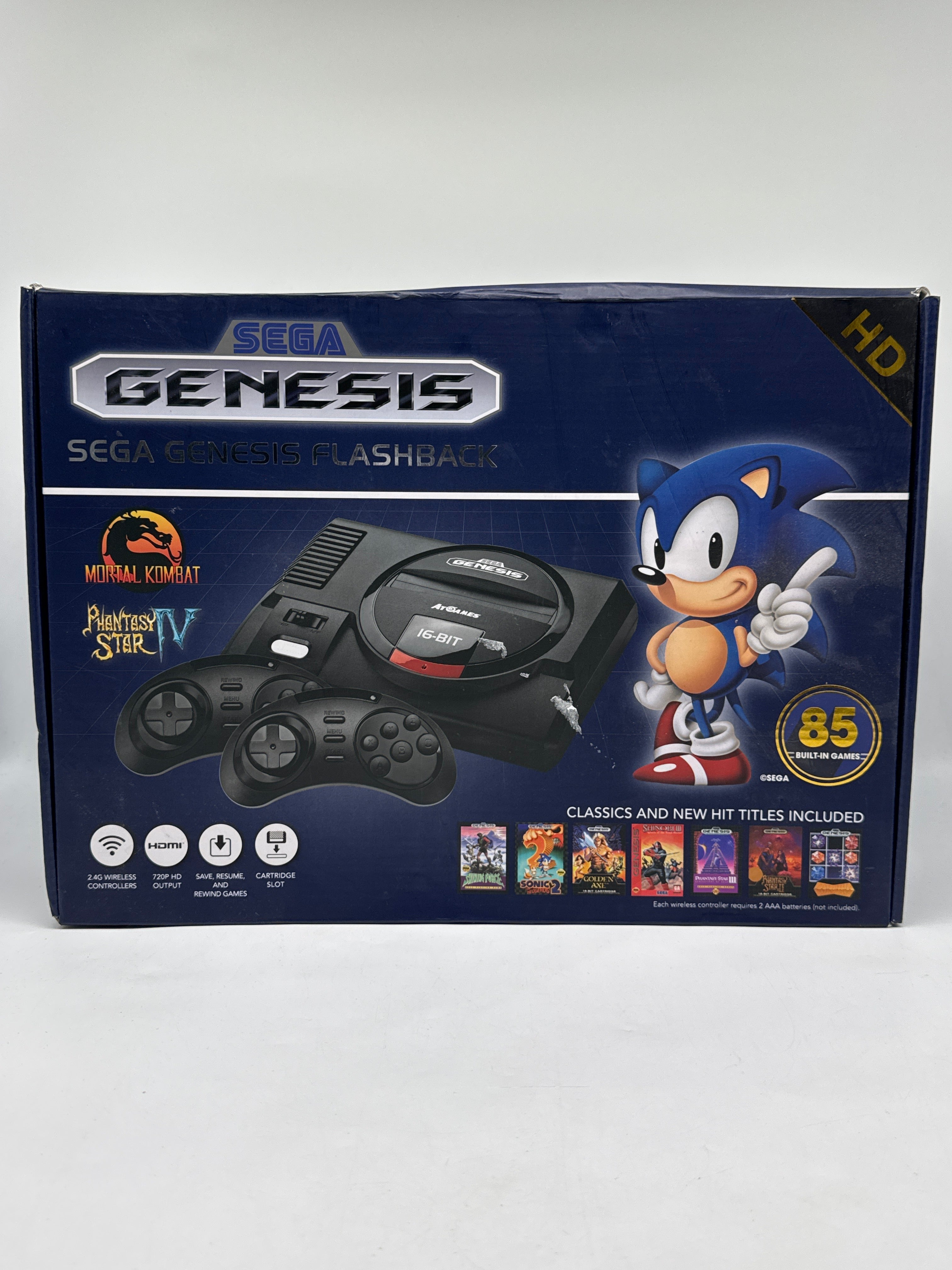 AtGames Sega Genesis Flashback 85 Built-in Games Console - New in Box