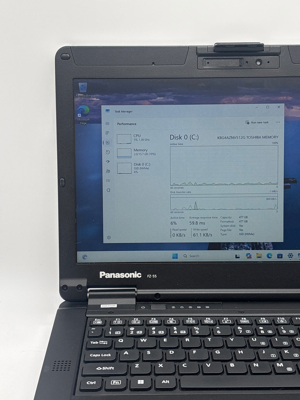 Panasonic Toughbook FZ-55 i7-1185G7 16GB RAM 512GB SSD - For Parts (Read DESC)