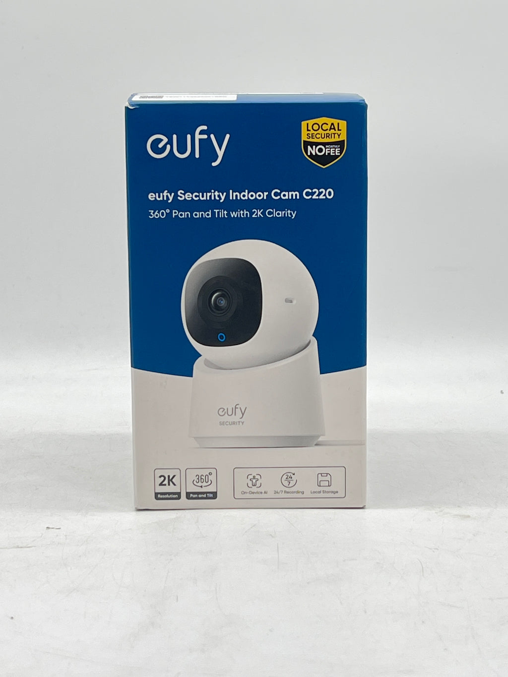 Eufy C220 Security Camera 2K Indoor Wi-Fi AI Tracking White New In Box