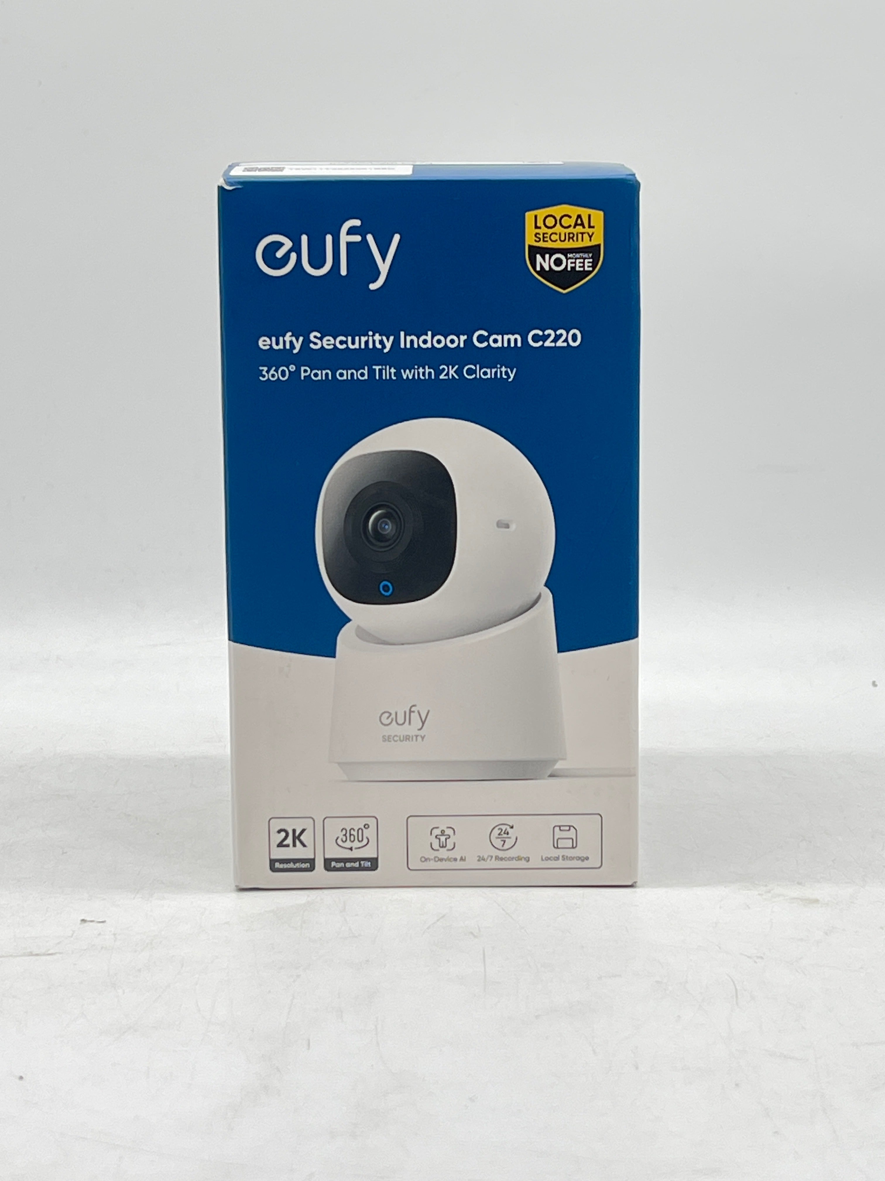Eufy C220 Security Camera 2K Indoor Wi-Fi AI Tracking White New In Box
