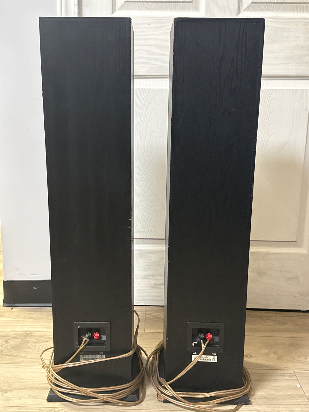 Polk Audio T50 Tower Speakers Wired Black - For Parts (Read DESC)