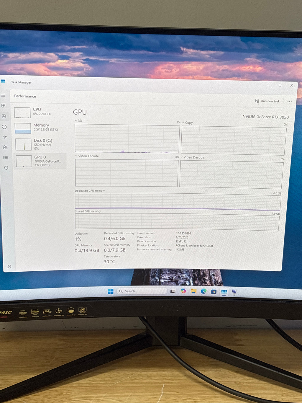 Custom PC Intel Core i5-12400F 16GB RAM 1TB SSD RTX 3050 - Used