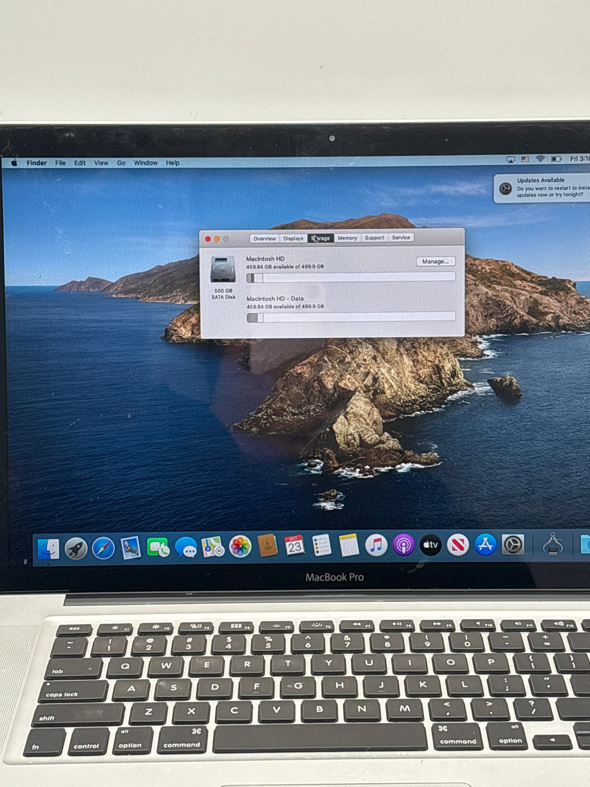 Apple MacBook Pro 15in A1286 Core i7 4GB RAM 500GB SATA Disk - Used
