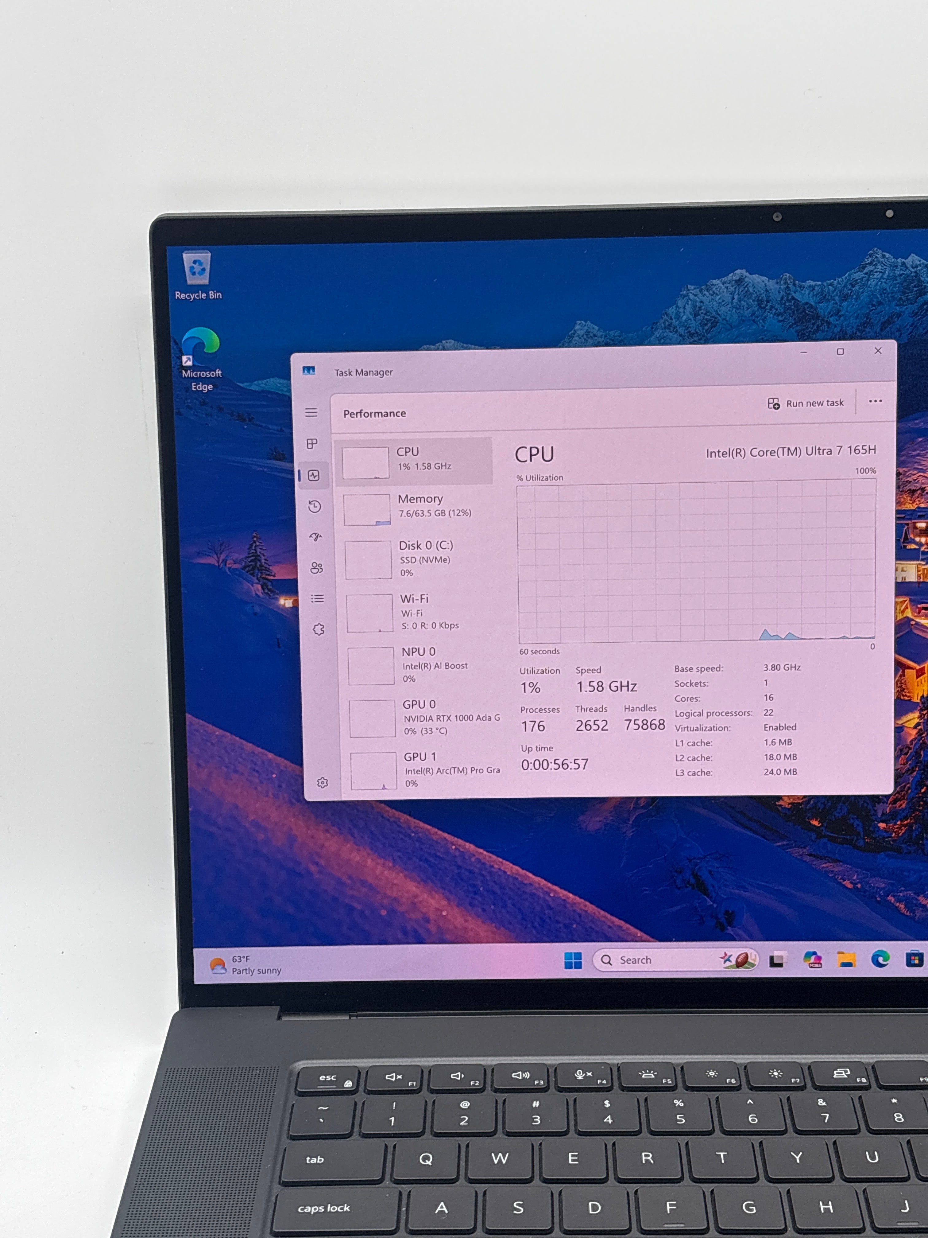 Dell Precision 5690 Ultra 7 165H 64GB RAM 512GB SSD RTX 1000 Ada - Warranty (April 2028)