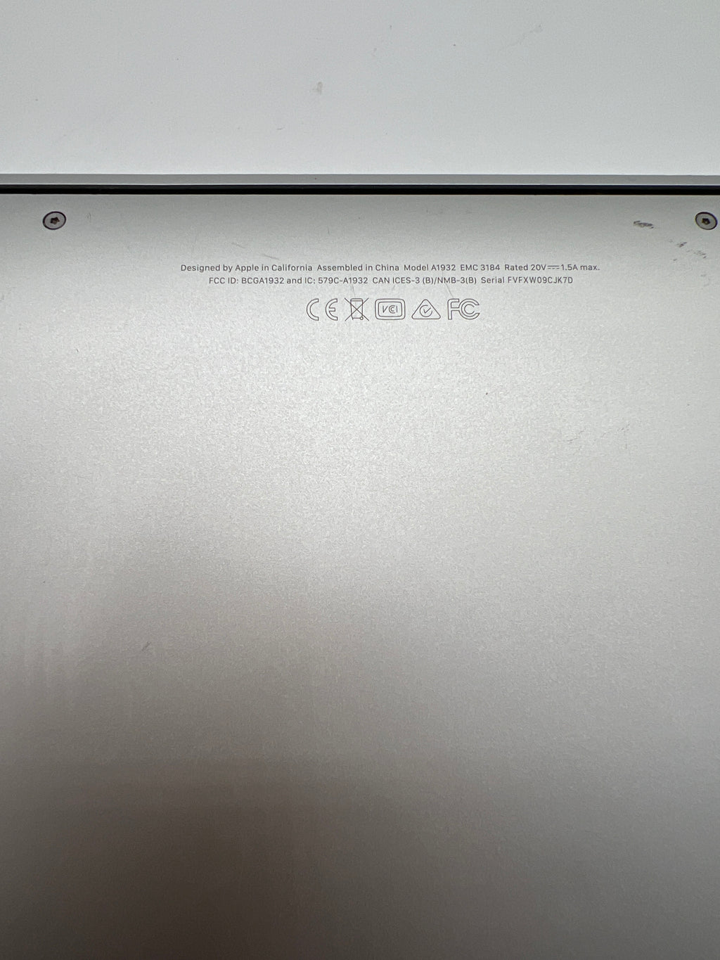 Apple MacBook Air 13" A1932 2019 Intel Core i5 8GB 128GB Silver Used