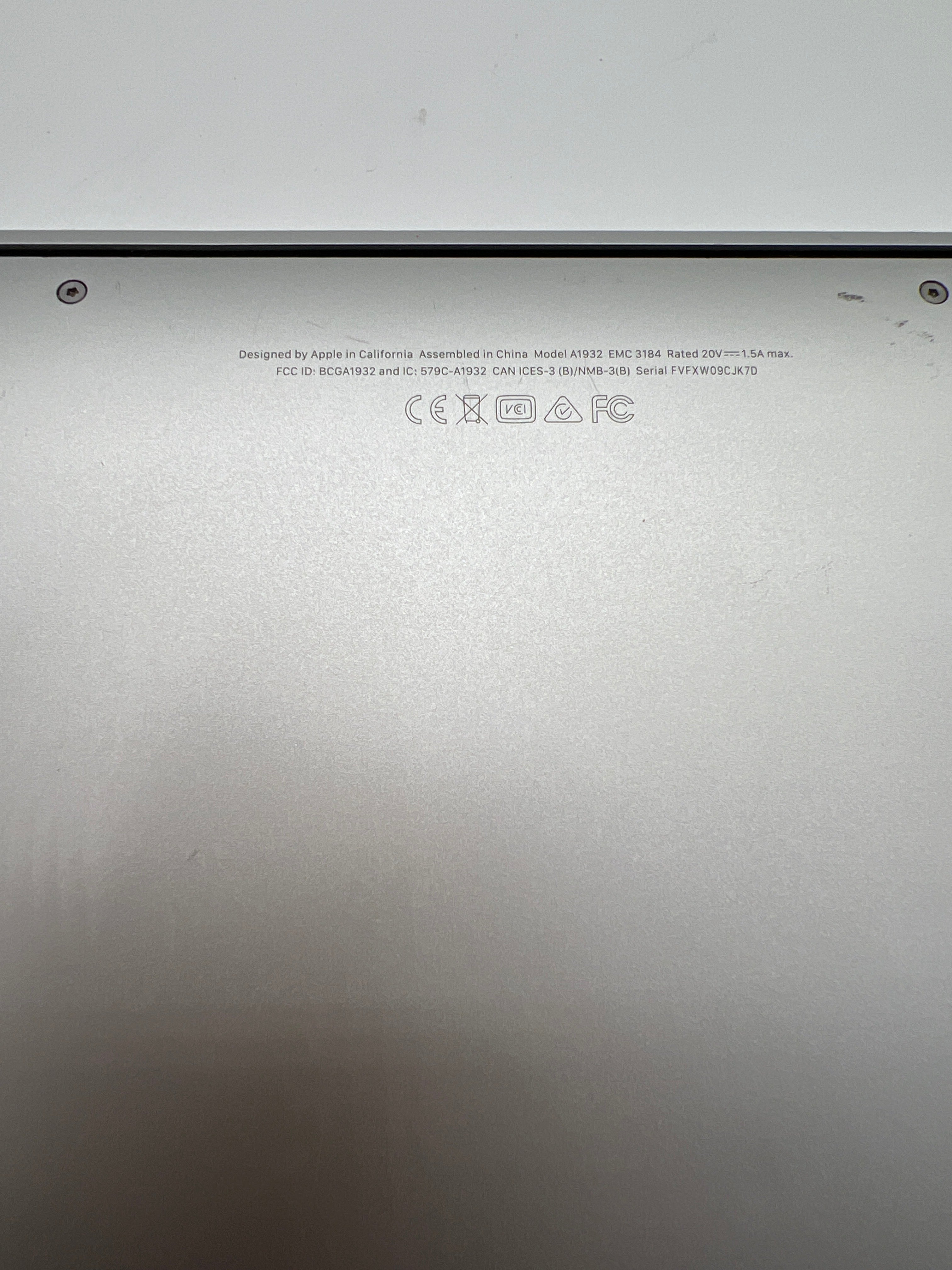 Apple MacBook Air 13" A1932 2019 Intel Core i5 8GB 128GB Silver Used