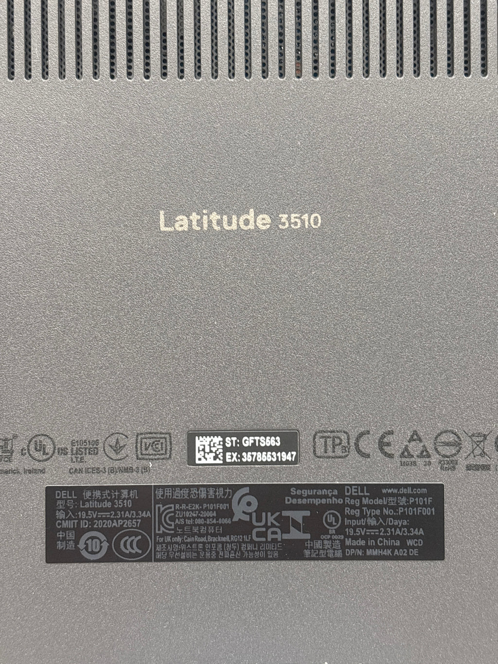 Dell Latitude 3510 15.6" Intel Core i5-10210U 8GB RAM 512GB SSD Black - Used