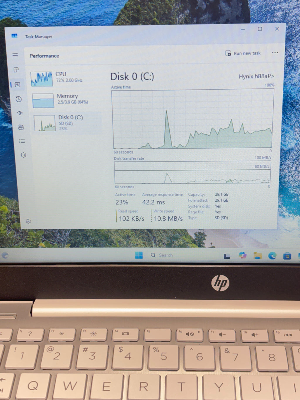 HP Stream 11-ak1035nr 11" Intel Atom 4GB RAM 32GB eMMC White - Bad Battery