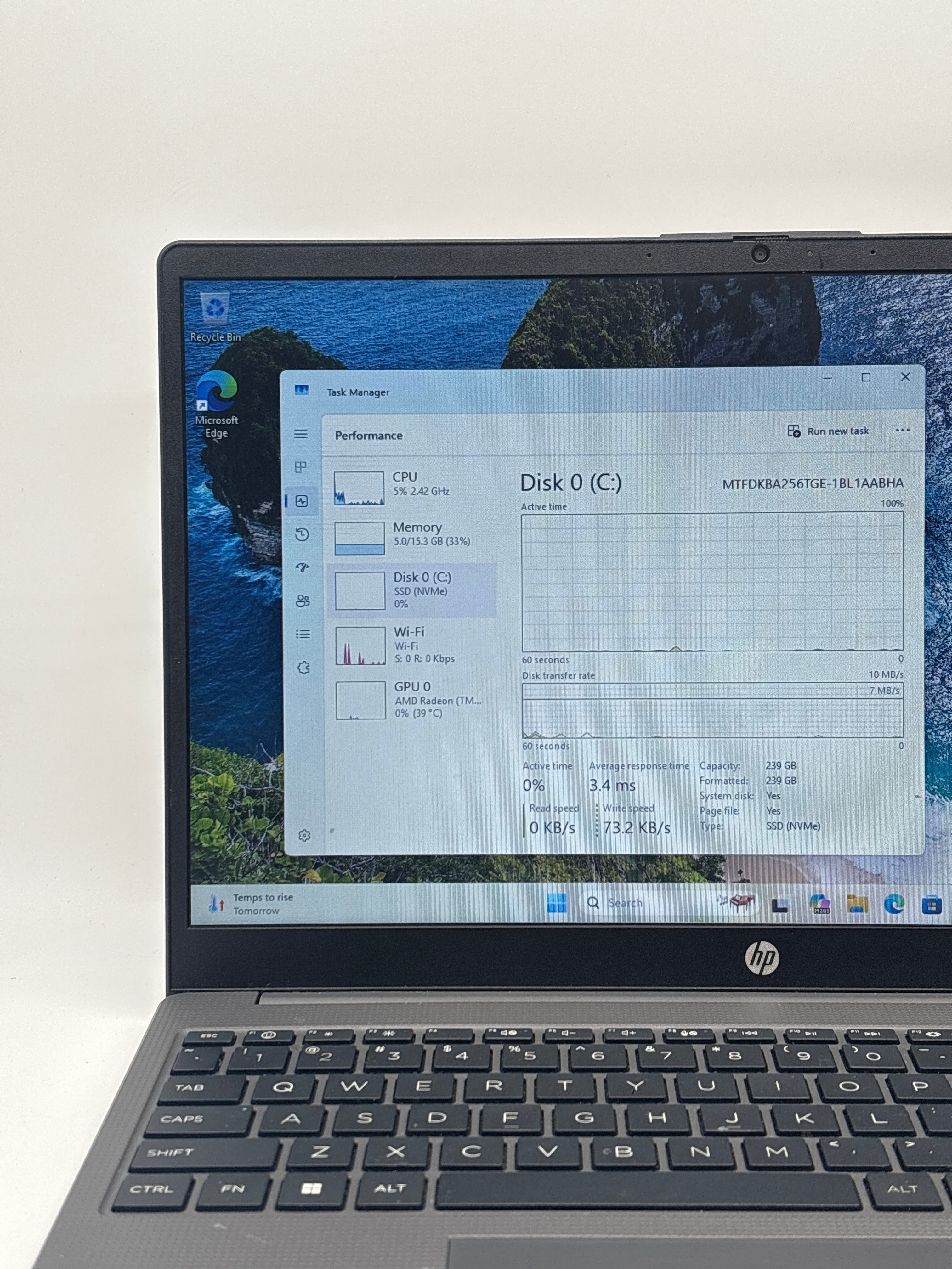 HP 255 G10 AMD Ryzen 3 7330U 16GB 256GB SSD - BIOS Lock/Remotely Managed