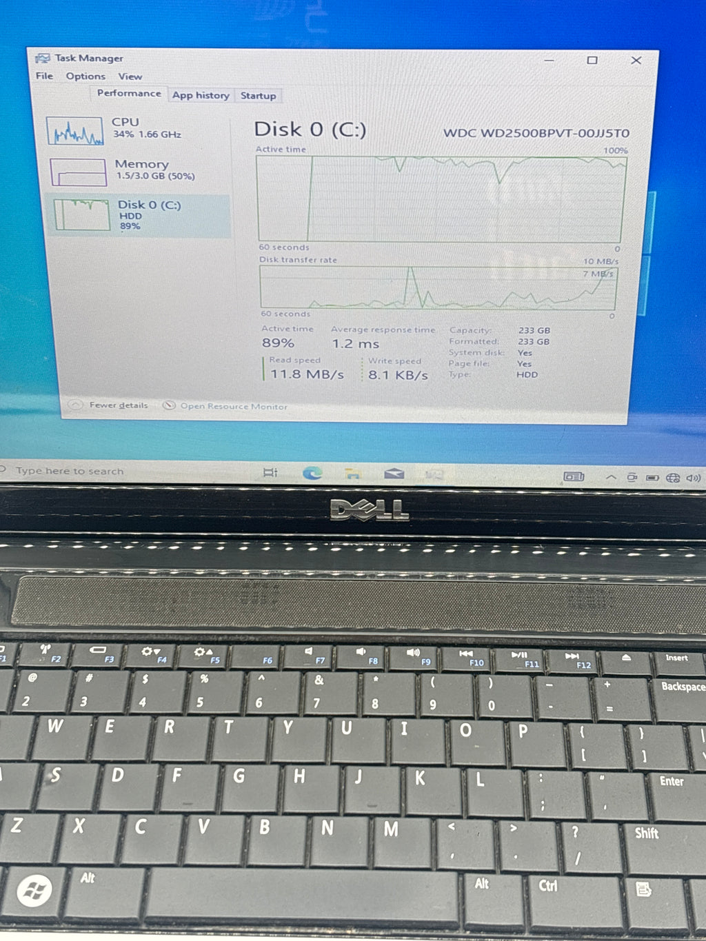 Dell Inspiron 1440 Intel Pentium 3 GB RAM 256GB SSD Blue