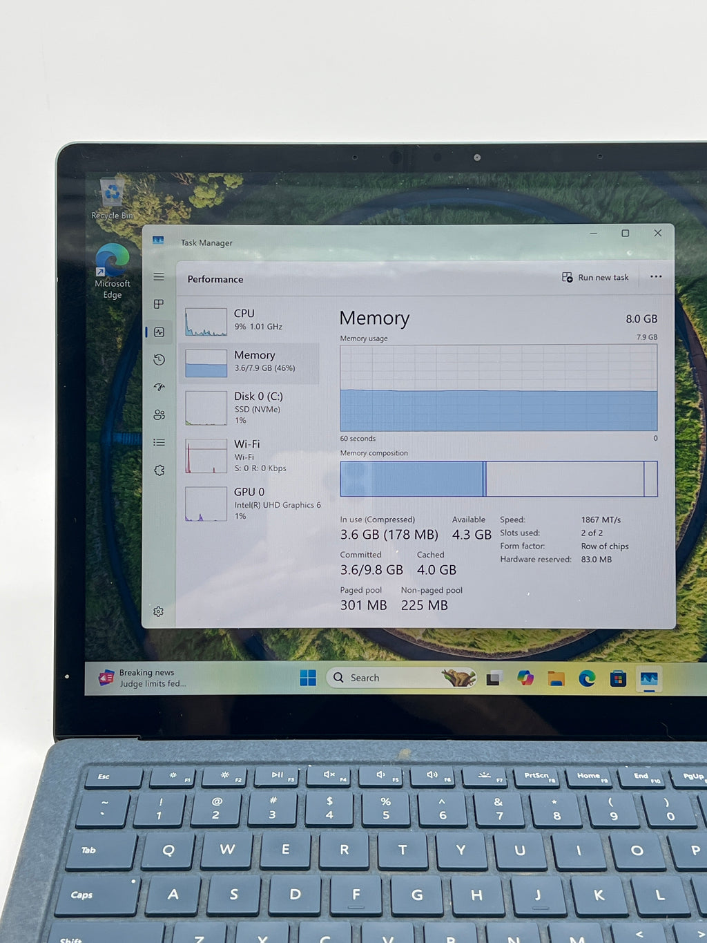 Microsoft Surface Laptop 2 i5-8250U 8GB RAM 256GB - For Parts (Trackpad Issue)