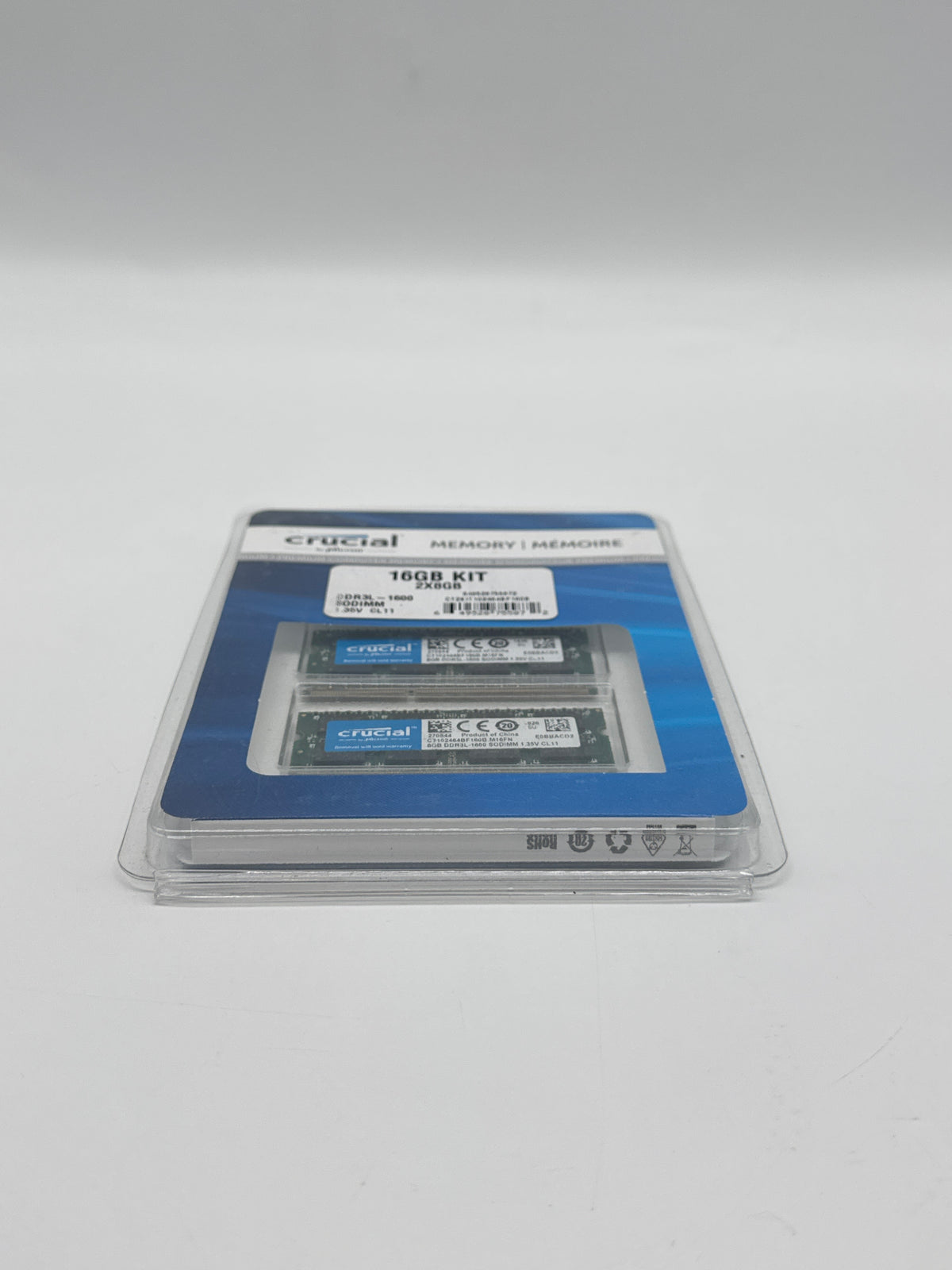Crucial CT102464BF160B.M16FN 16GB RAM 2x8GB DDR3L 1600MHz PC3L-12800 - Open Box