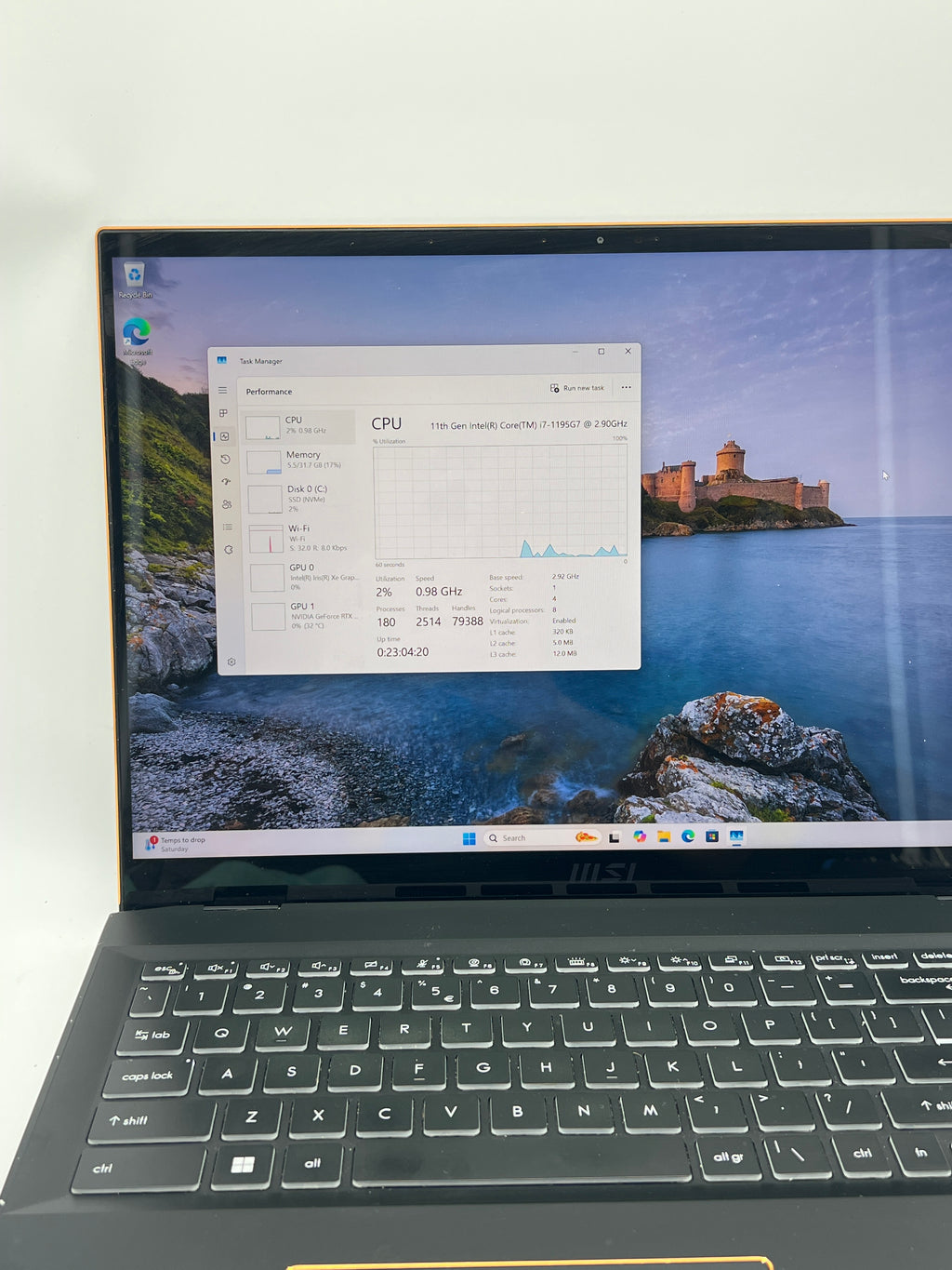 MSI Summit E16 Flip i7-1195G7 32GB RAM 1TB SSD RTX 3050 - Used