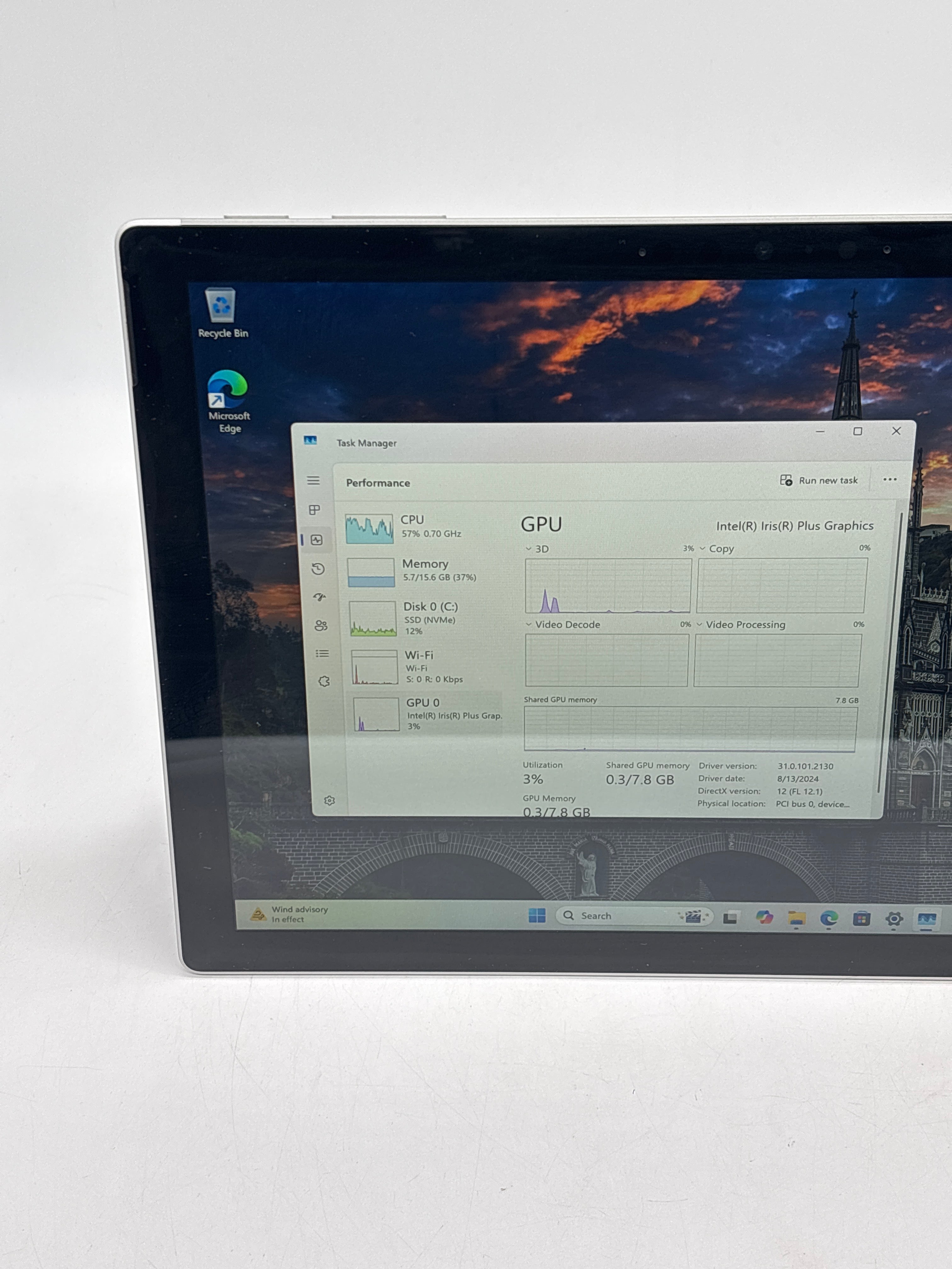 Microsoft Surface Pro 7 1866 i5-1035G4 16GB RAM 256GB SSD