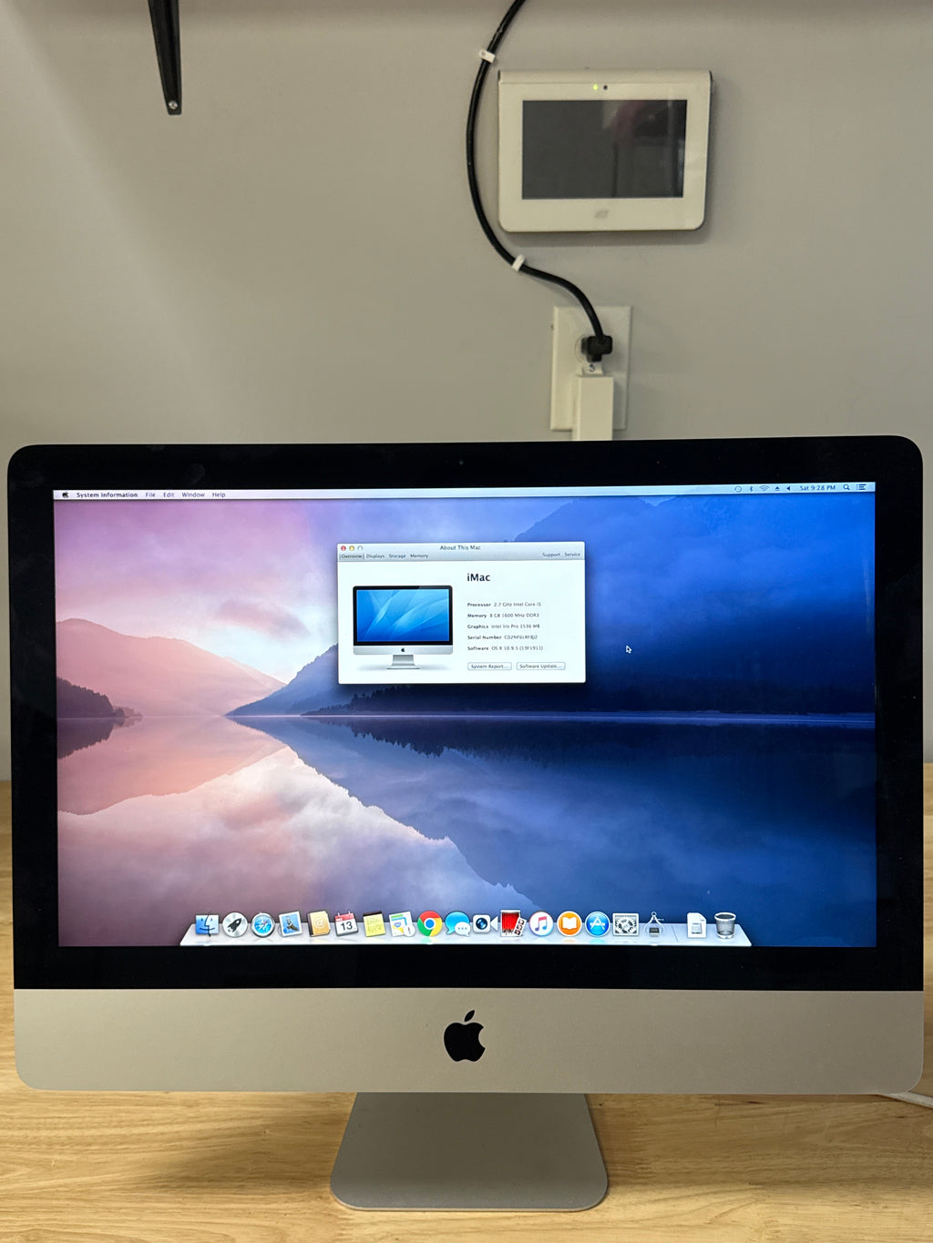 Apple iMac 21.5" A1418 2013 Intel Core i5 8GB RAM 1TB SSD Silver