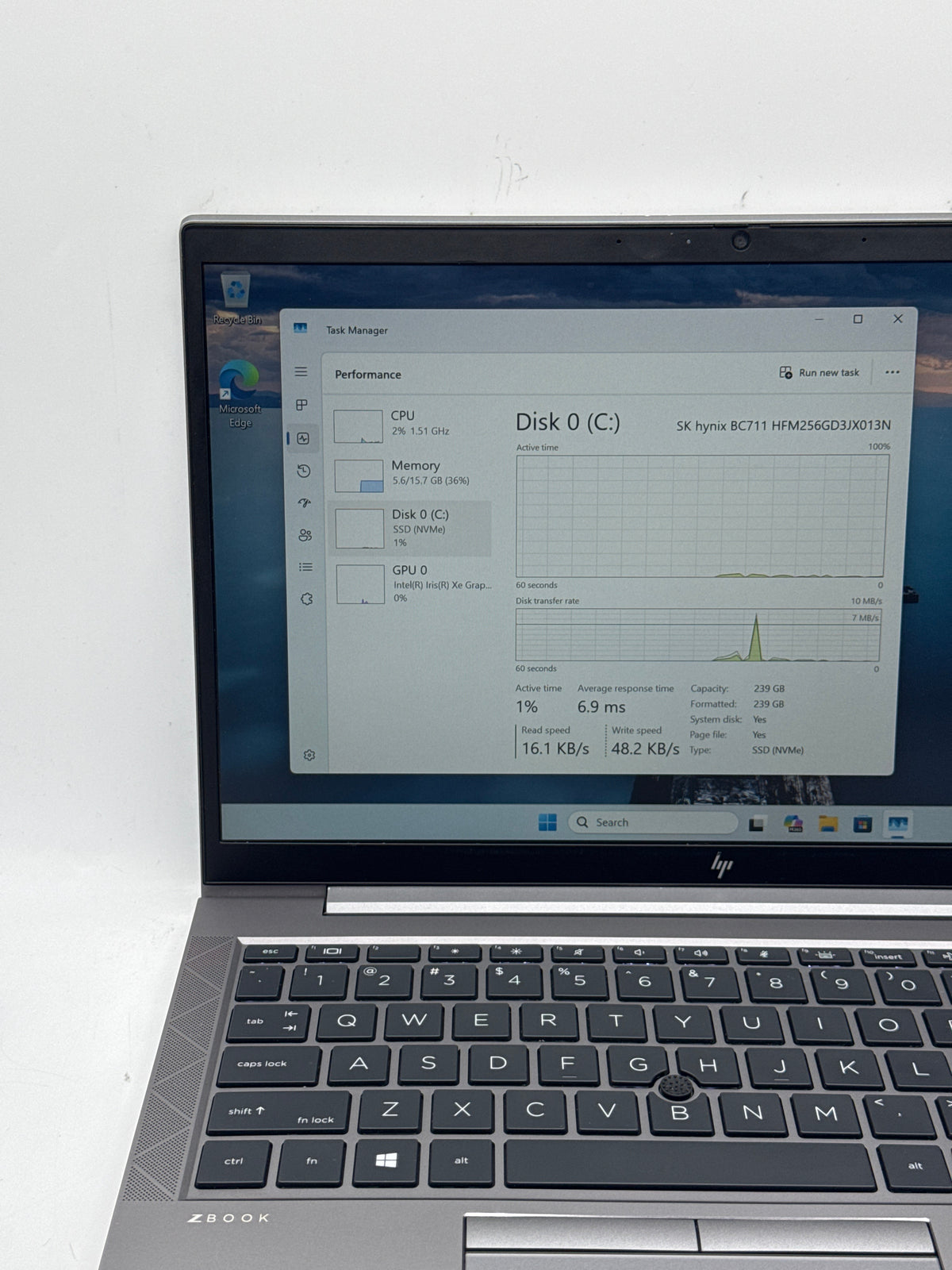 HP ZBook Firefly 14 G8 14" Intel Core i5-1135G7 16GB RAM 256GB SSD - READ