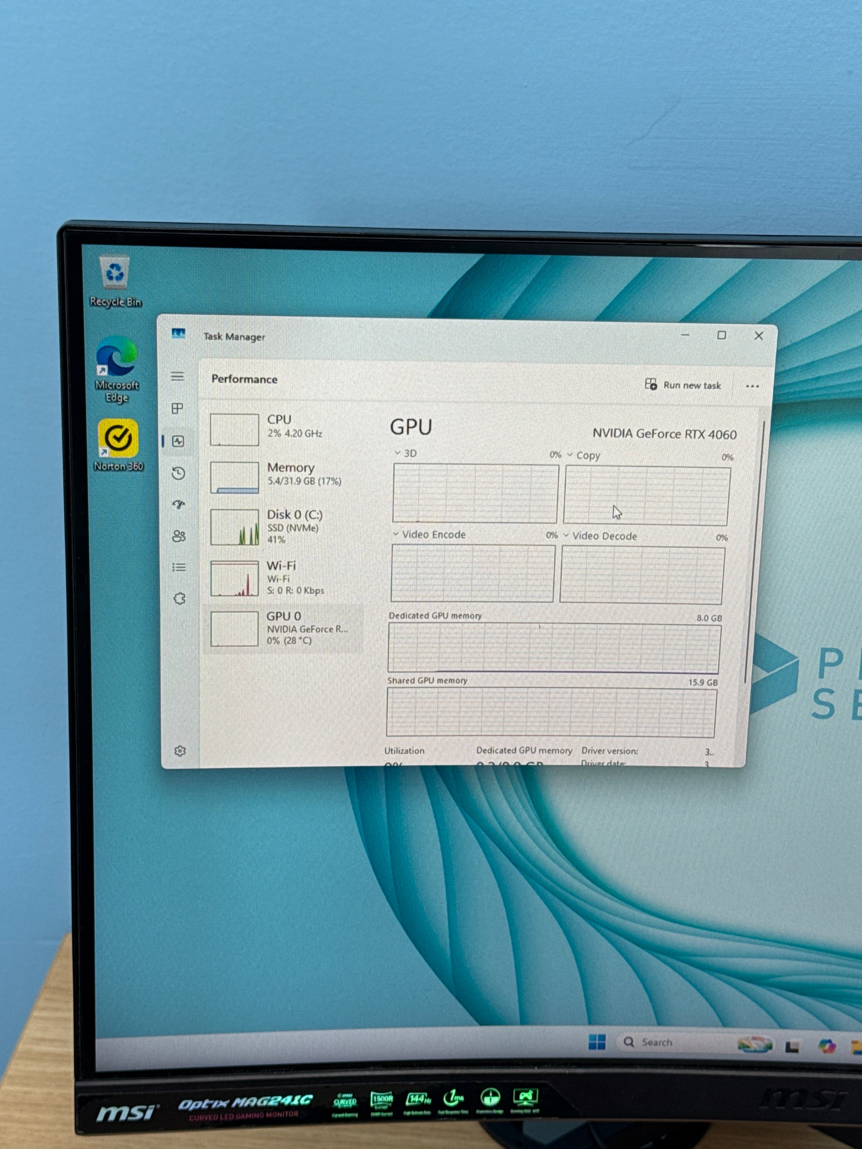 MSI Pro Series Desktop Computer i7-13700F 32GB RAM 2TB SSD RTX 4060 - Used