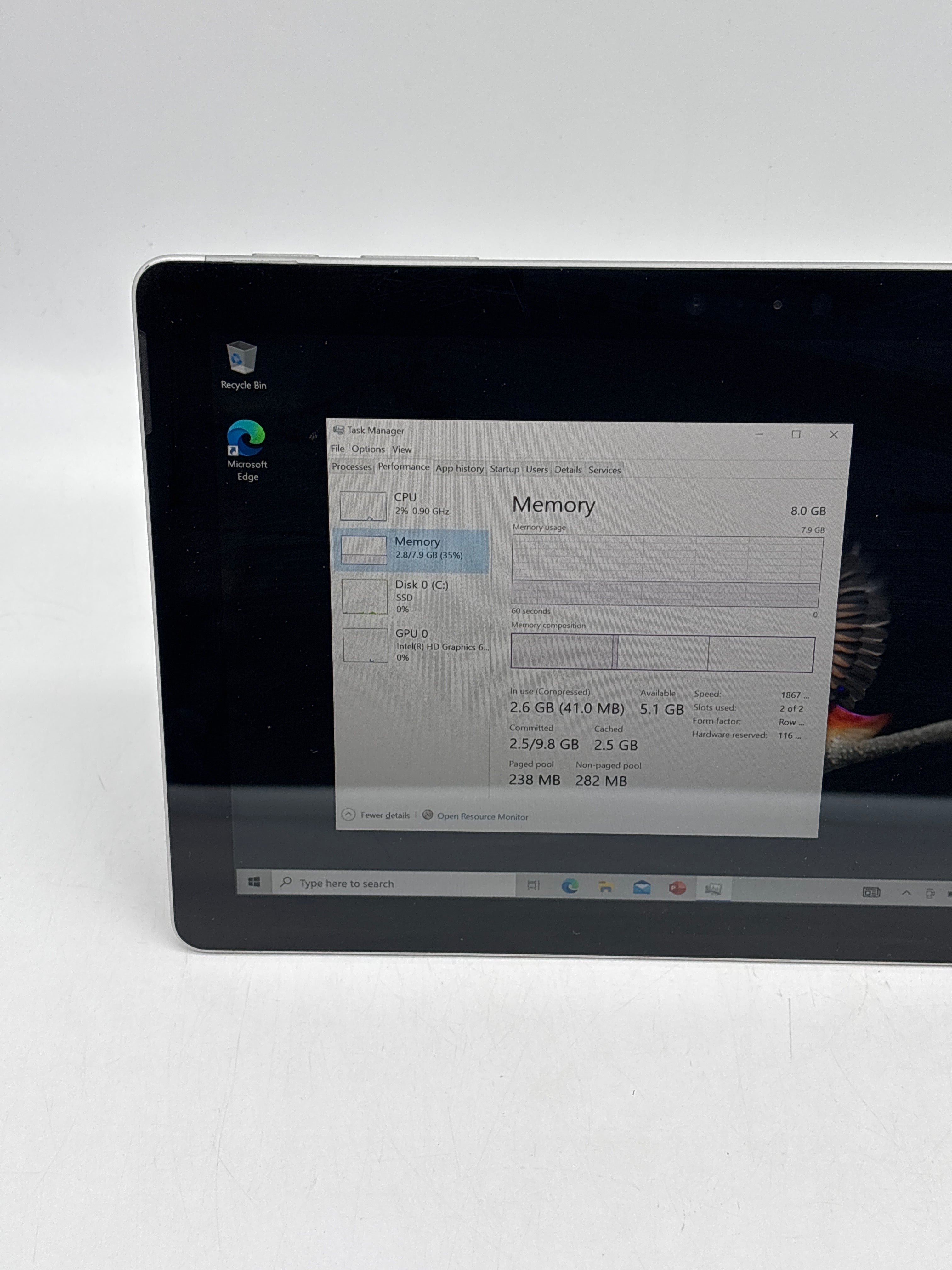 Microsoft Surface Go 1824 10" Intel Pentium 4415Y 8GB 128GB SSD - Used