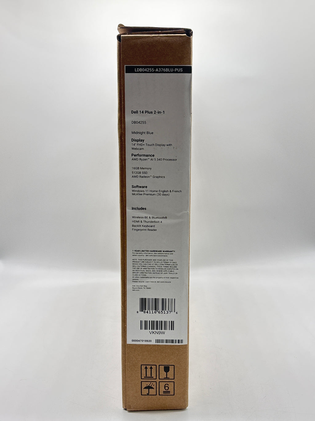 Dell 14 Plus 2 in 1 Laptop Ryzen AI 5 340 16GB RAM 512GB SSD - New Open Box