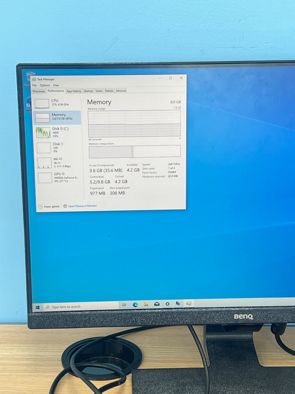 iBUYPOWER Trace i5-10400F 8GB RAM 1TB HDD 256GB SSD RTX 1650 - Used