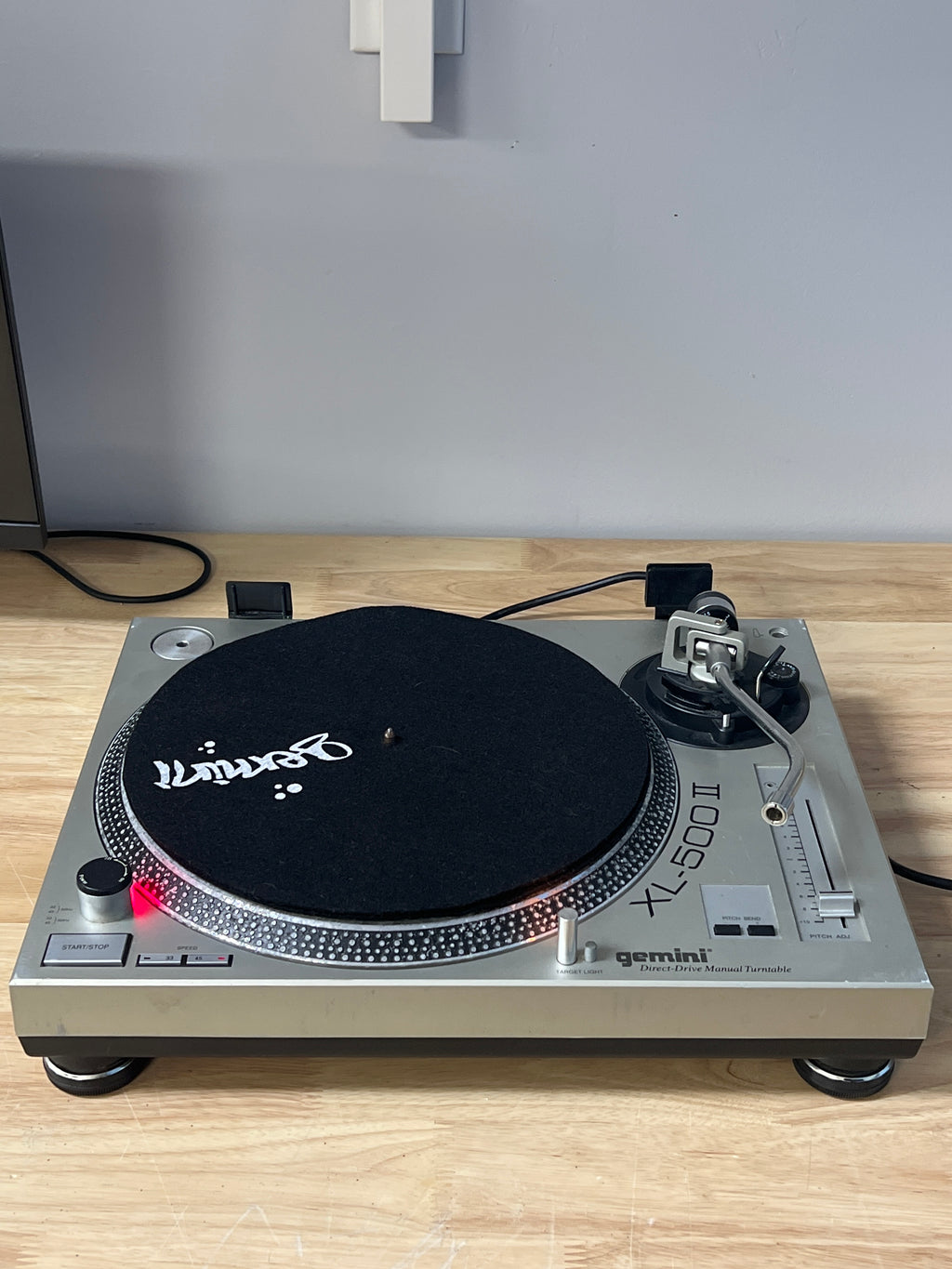 Gemini XL-500 II DJ Turntable Silver Direct Drive For Parts