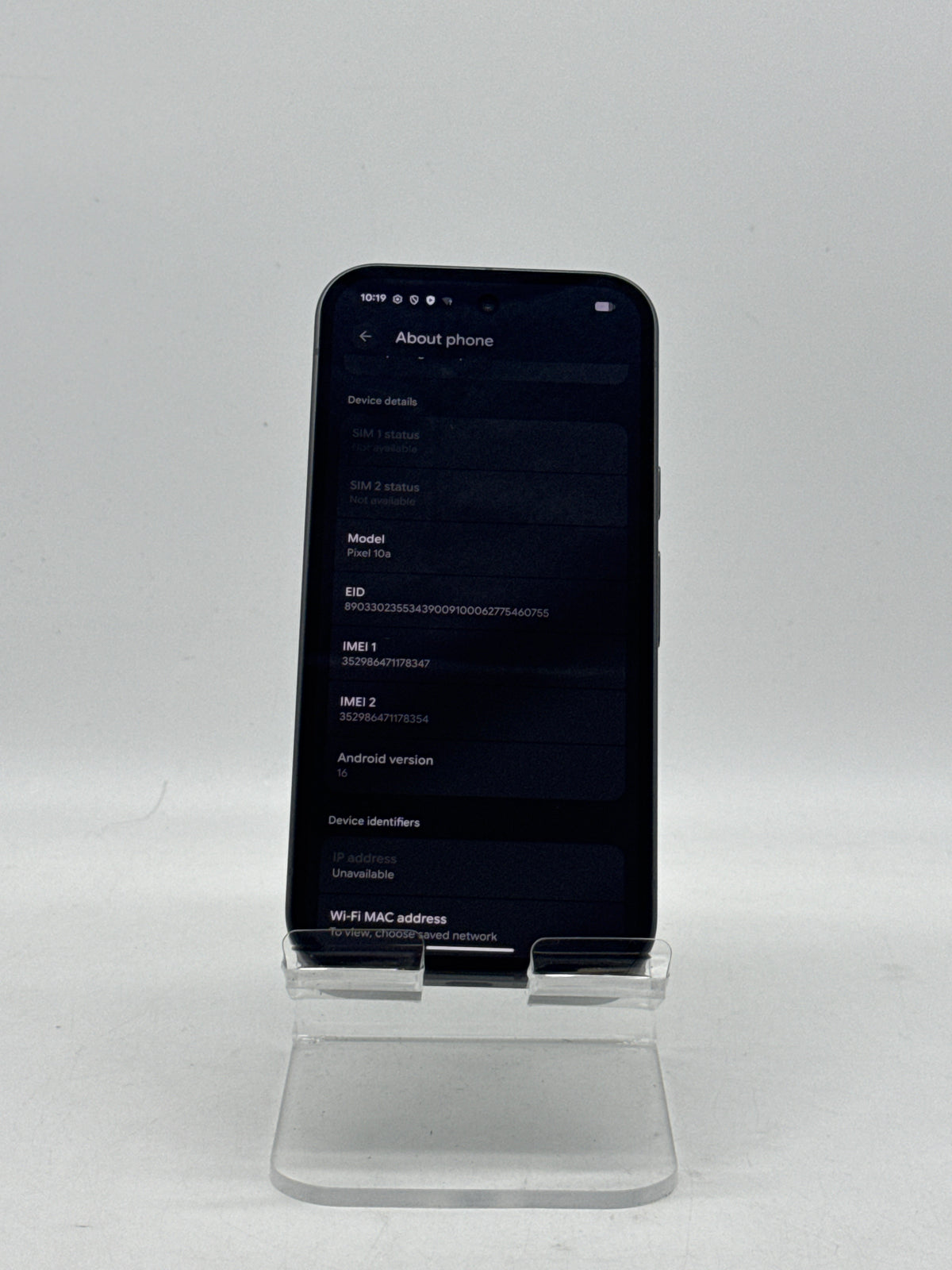 Google Pixel 10a 128GB Obsidian Verizon - For Parts