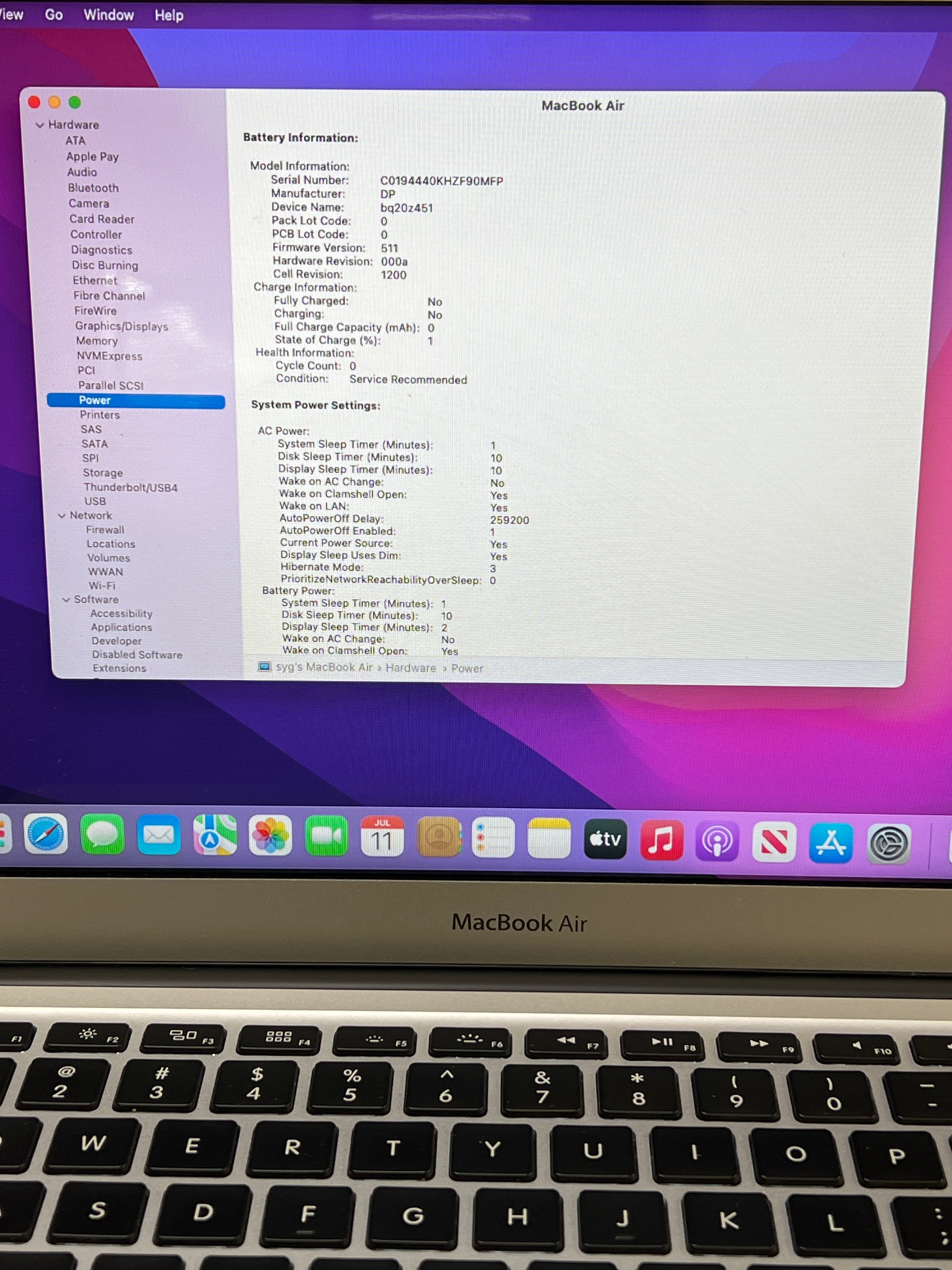Apple MacBook Air 13" A1466 2017 Intel Core i5 8GB RAM 128GB SSD - For Parts