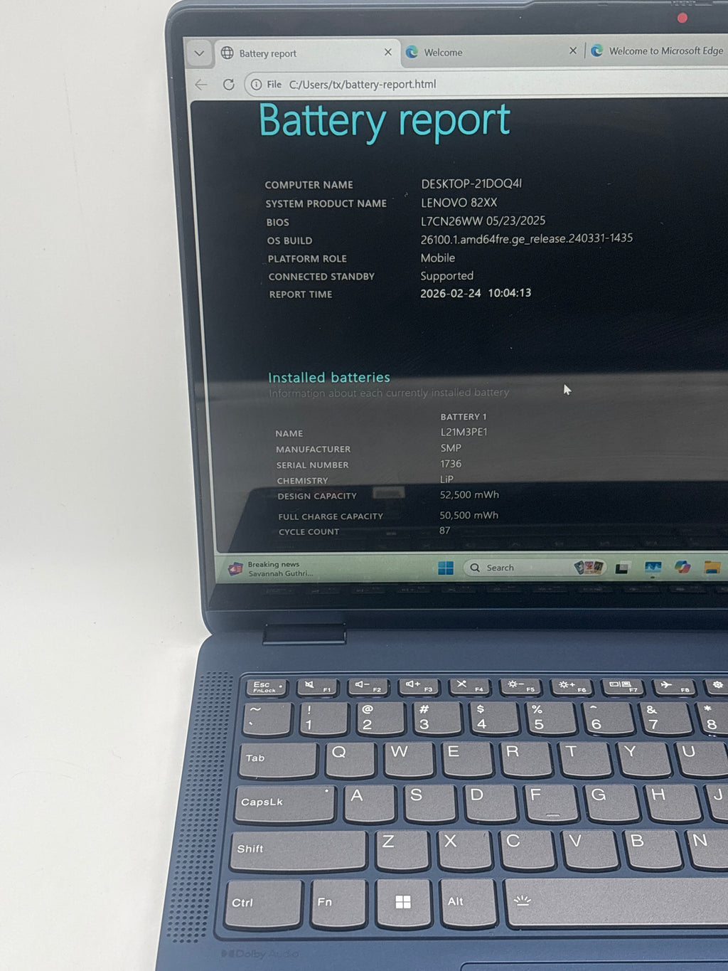 Lenovo Ideapad Flex 5 14abr8 Ryzen 7 7730U 16GB RAM 512GB SSD
