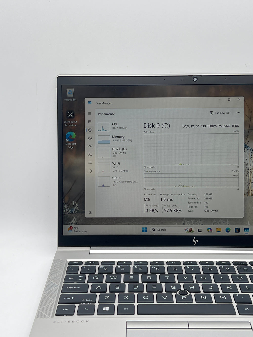 HP Elitebook 845 G7 Ryzen 5 Pro 4650U 16GB RAM 256GB SSD