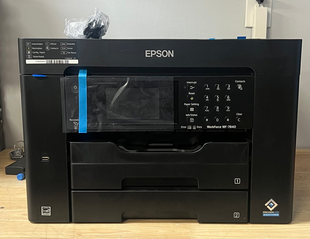 Epson WF-7840 Printer (C11CH67201-N) Black - Open Box