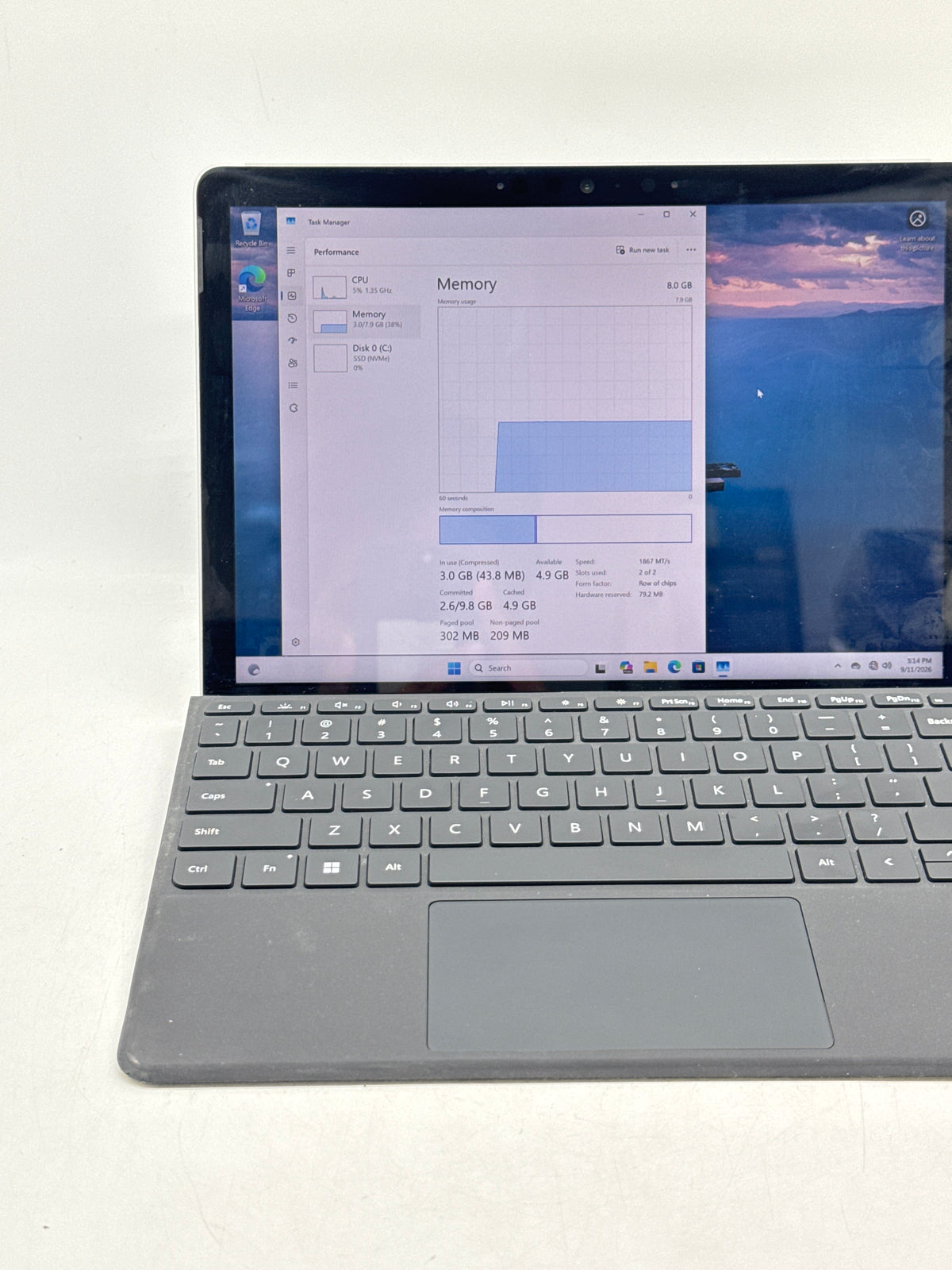 Microsoft Surface Go 3 1926 i3 10100Y 8GB RAM 128GB SSD - Used