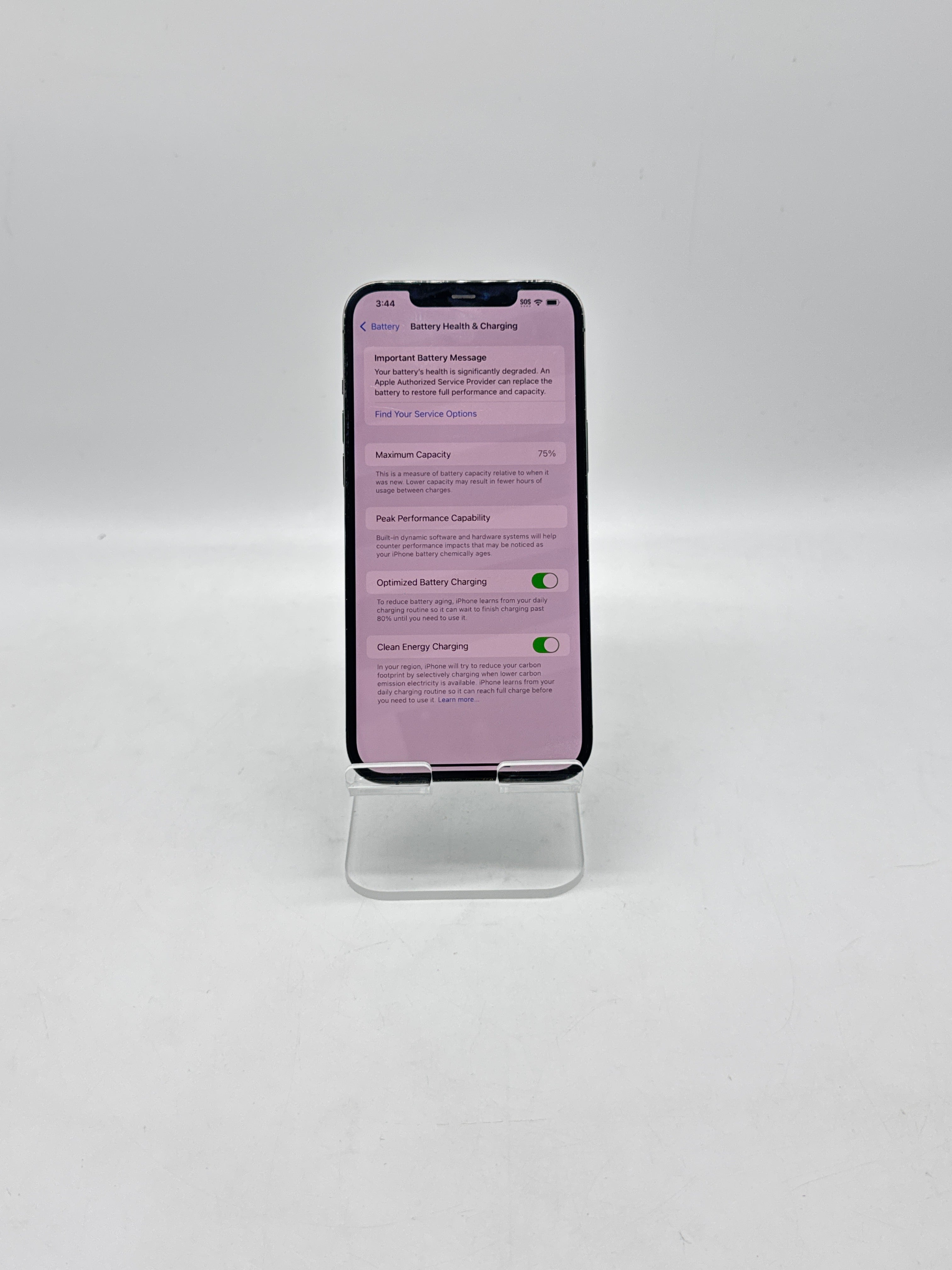 Apple iPhone 12 Pro Max 256GB Factory Unlocked - Cracked Back Bad Batt
