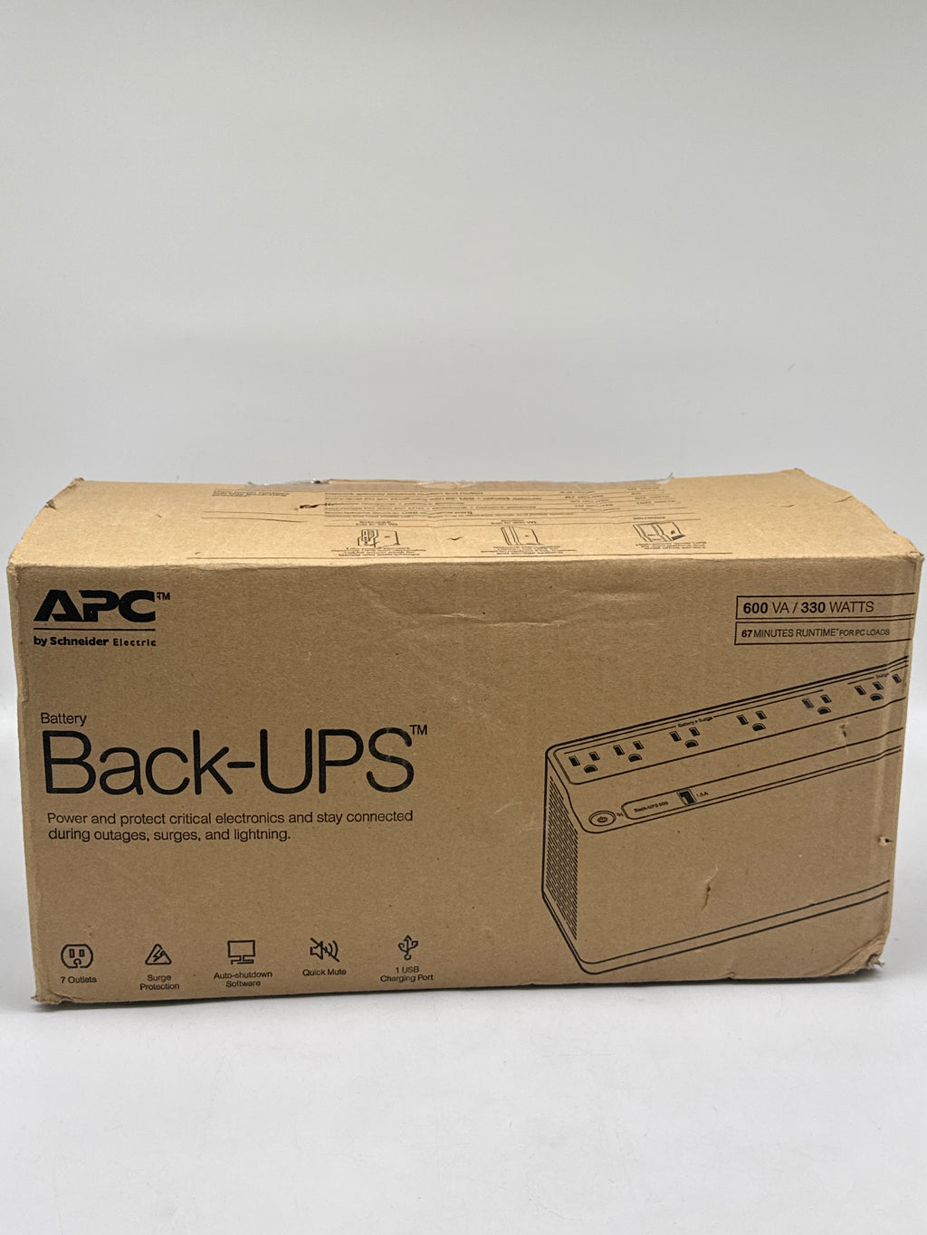 APC Back-UPS BE600M1 600 VA 330W New open box