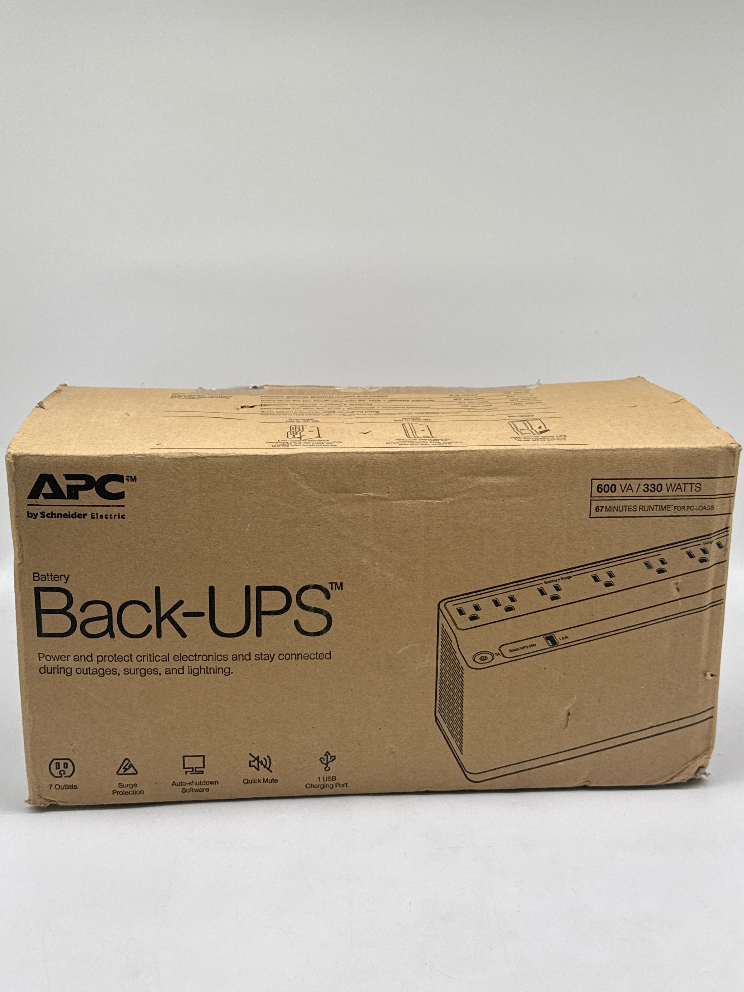 APC Back-UPS BE600M1 600 VA 330W New open box