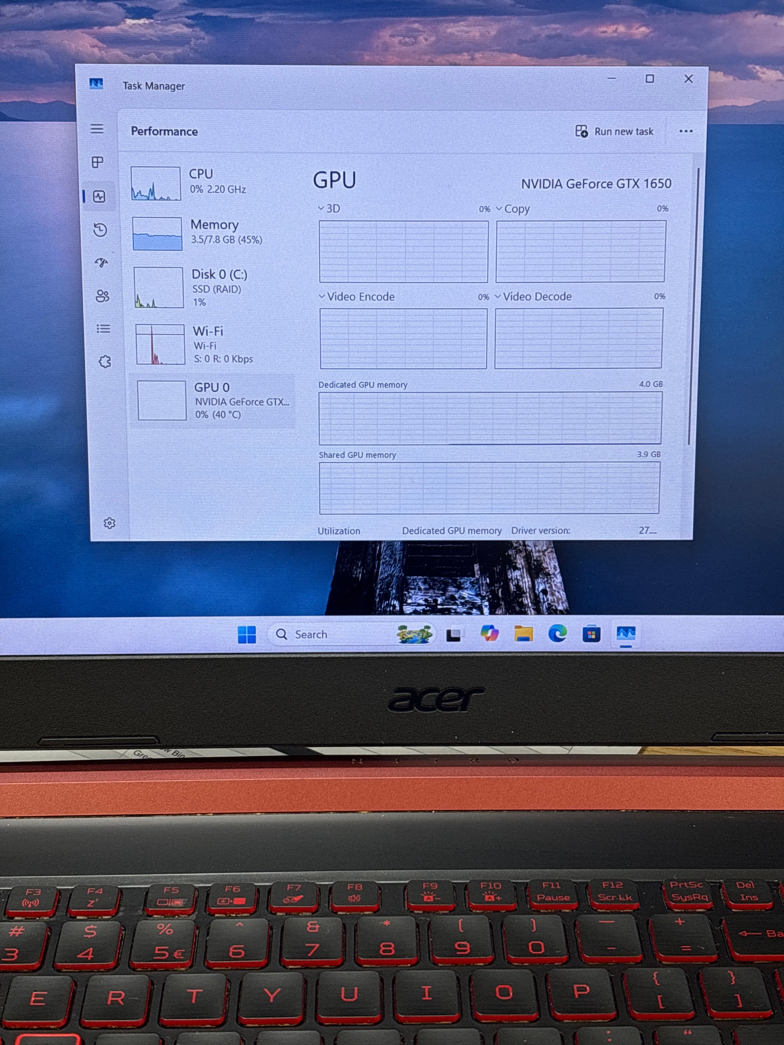 Acer Acer Nitro 5 N18C3 i5-9300H 8GB RAM 512GB SSD GTX 1650 - Bad Battery