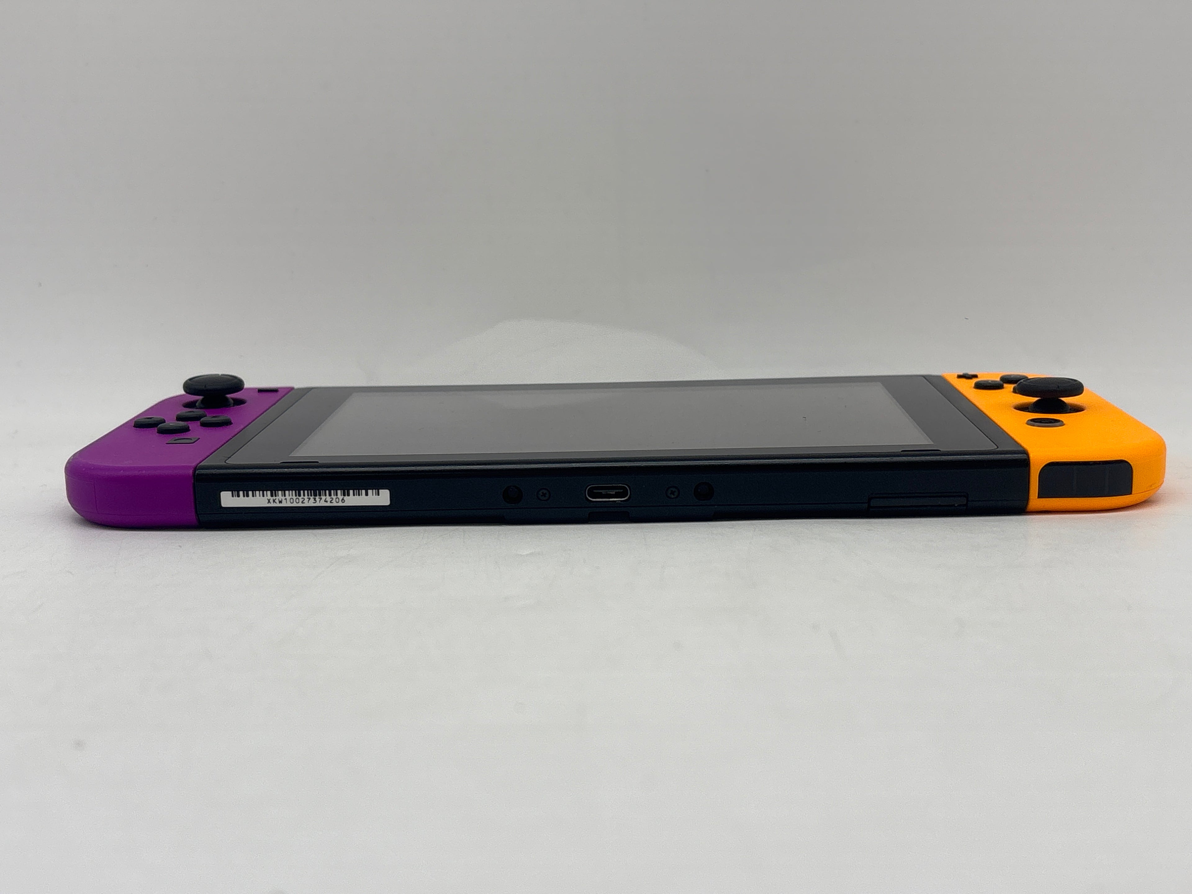 Nintendo Switch V1 HAC-001 (-01) 32GB Console W/ Orange & Purple Joycons + Case - Used