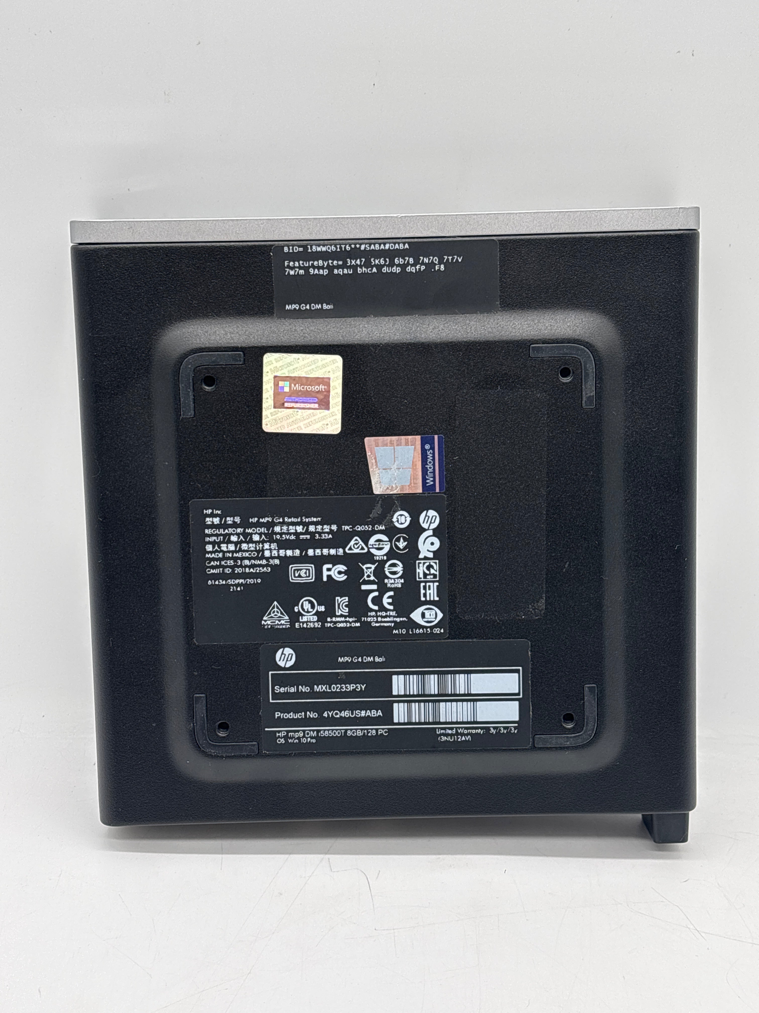 HP MP9 G4 Retail System Mini i5-8500 16GB RAM 256GB SSD
