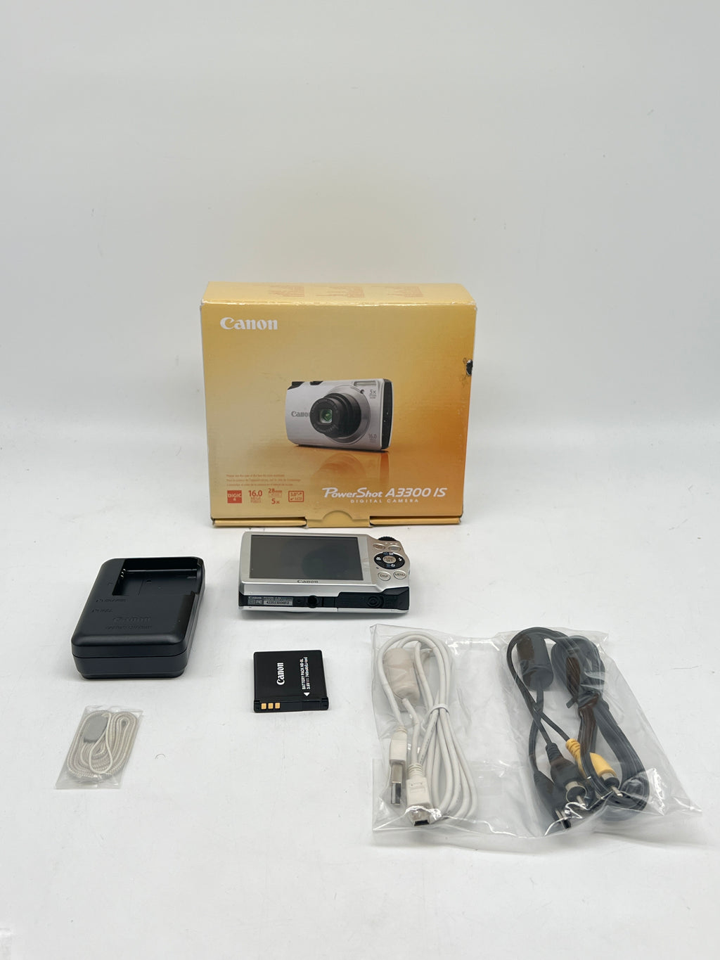 Canon PowerShot A3300 Compact Digital Camera Silver - Open Box