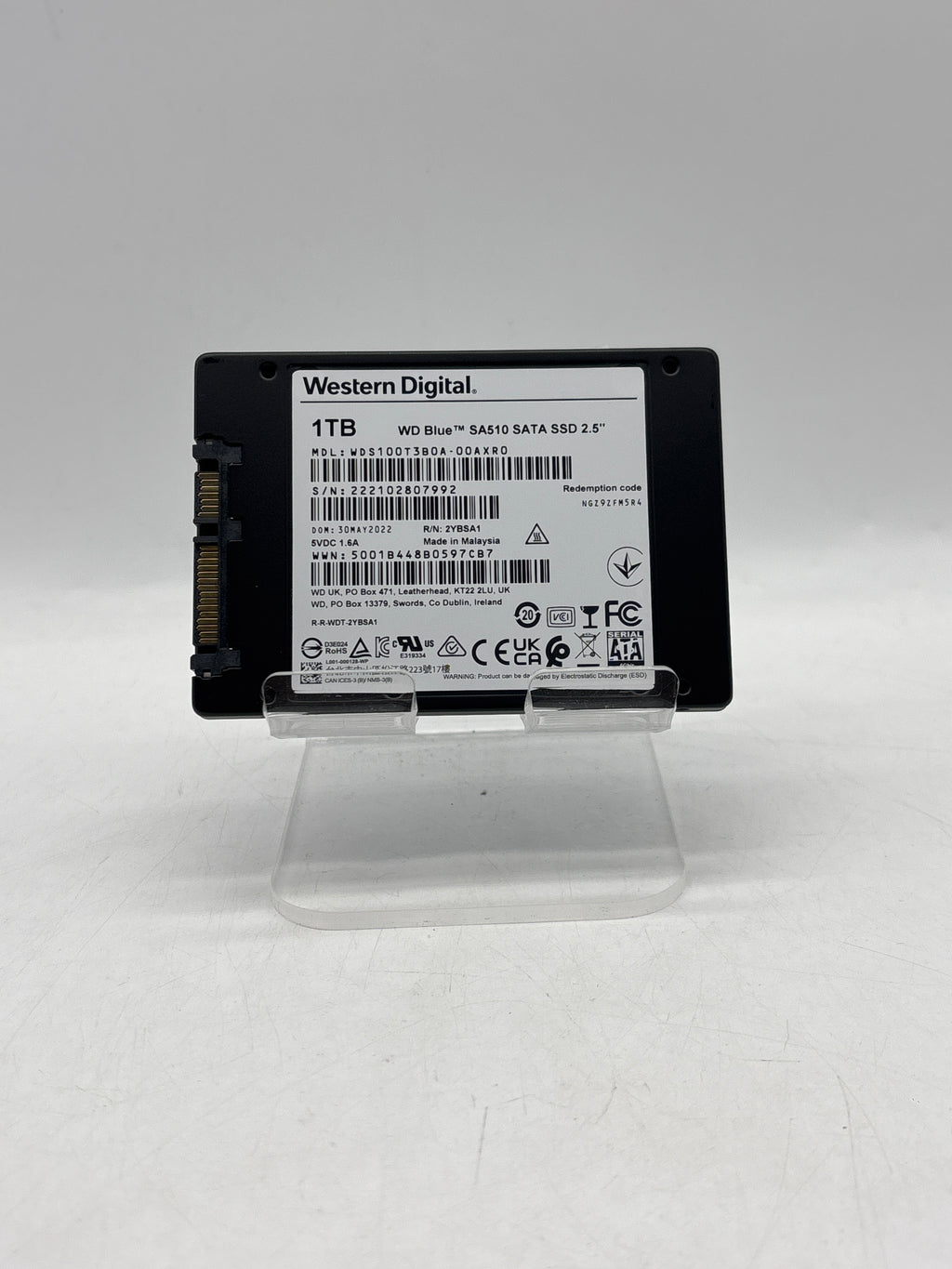 Western Digital WD Blue SA510 1TB SATA III SSD Black - Used