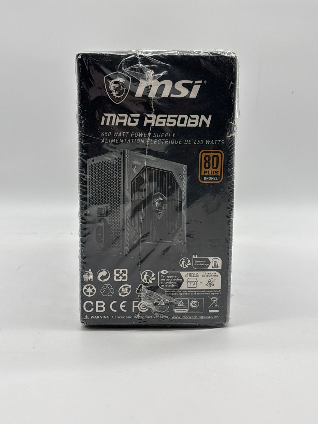MSI MAG A650BN ATX 80+ Bronze Power Supply 650W Universal - New In Box