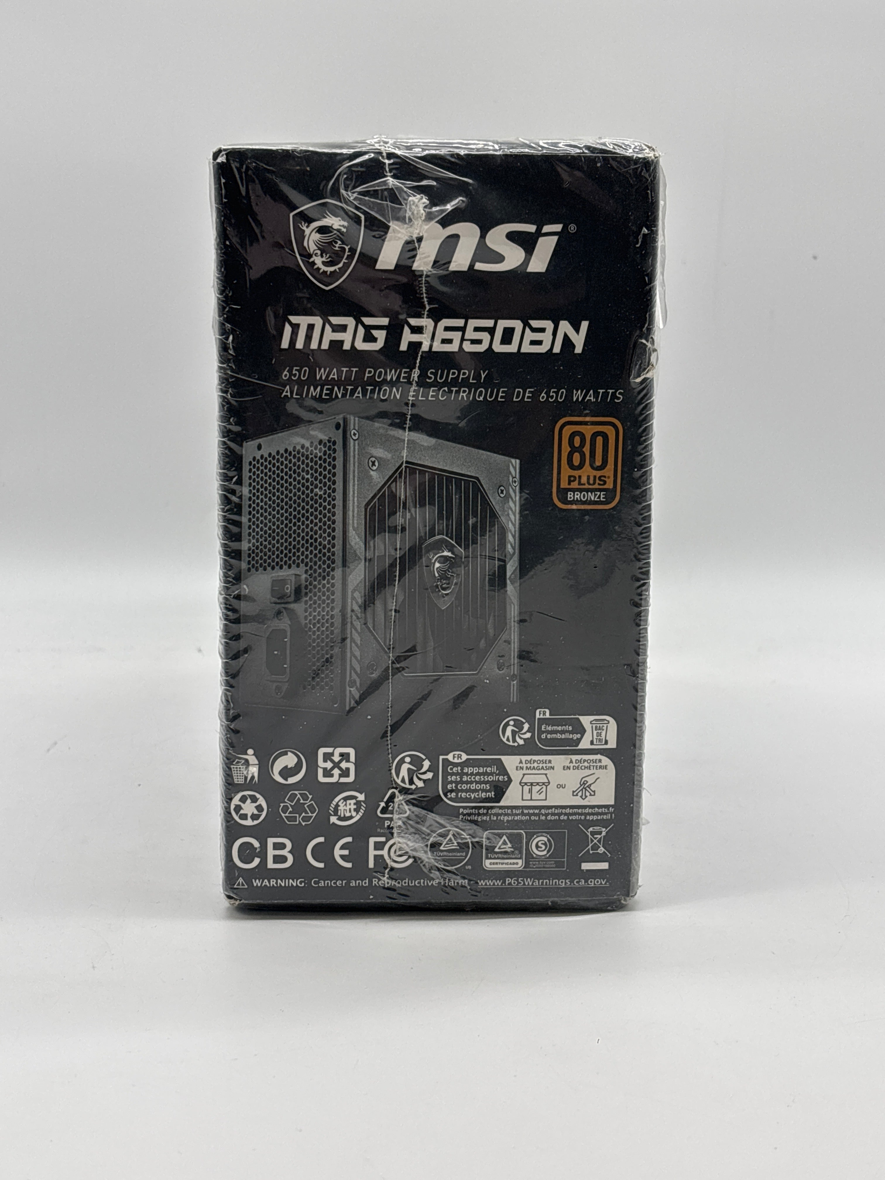 MSI MAG A650BN ATX 80+ Bronze Power Supply 650W Universal - New In Box