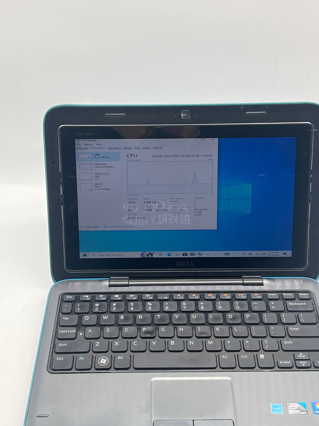 Dell Inspiron 1090 Intel Atom N550 2GB RAM 320GB HDD Touch - Used