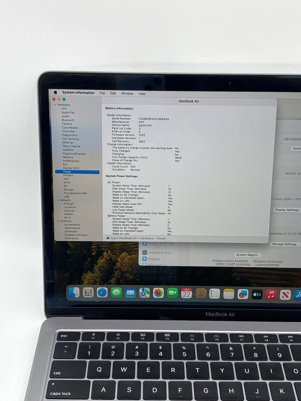 Apple MacBook Air 13" A1932 i5 8GB RAM 128GB SSD - Used