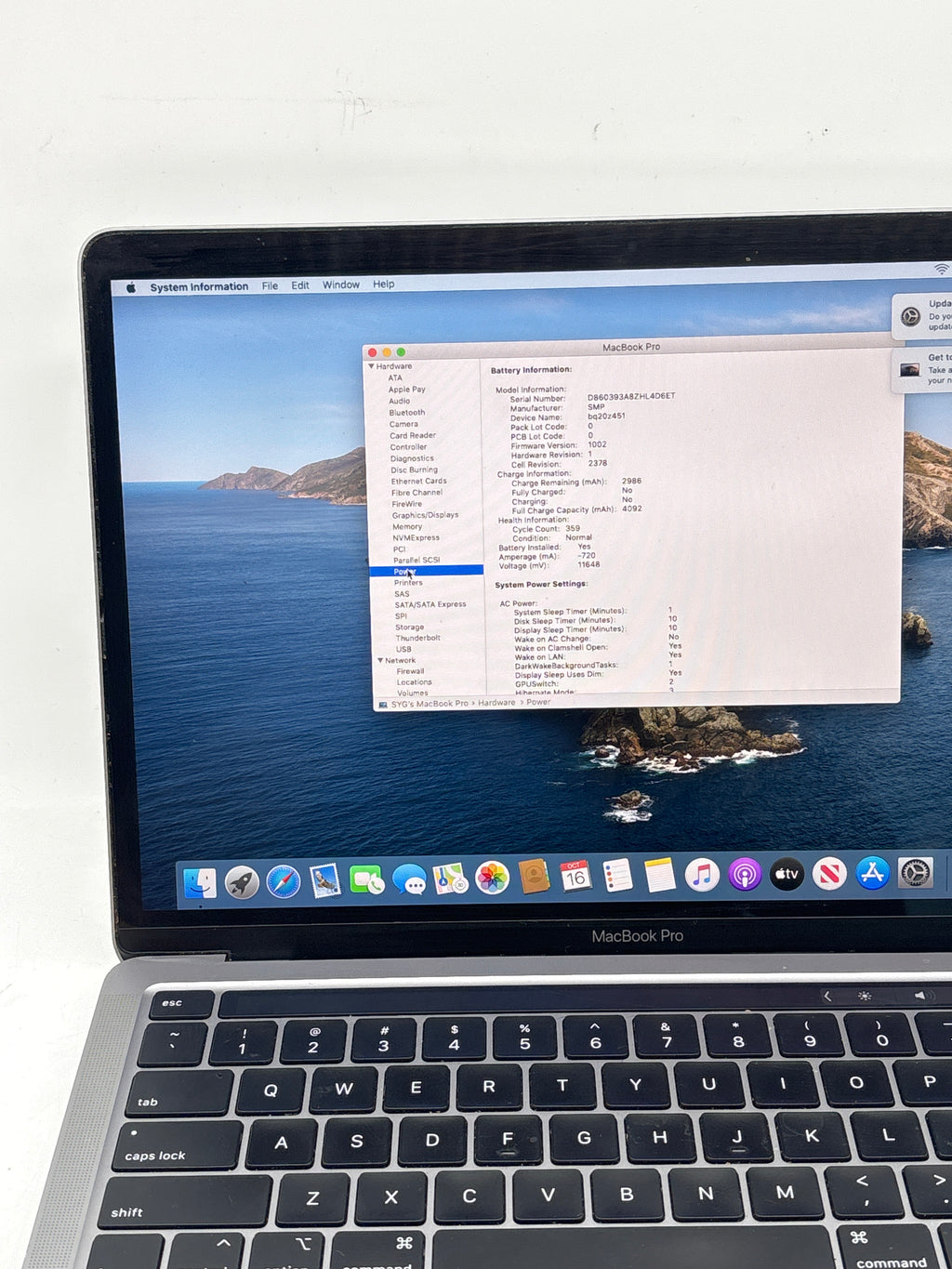 Apple MacBook Pro 13in 2020 A2289 Core i5 8GB RAM 256GB SSD Space Gray - Used